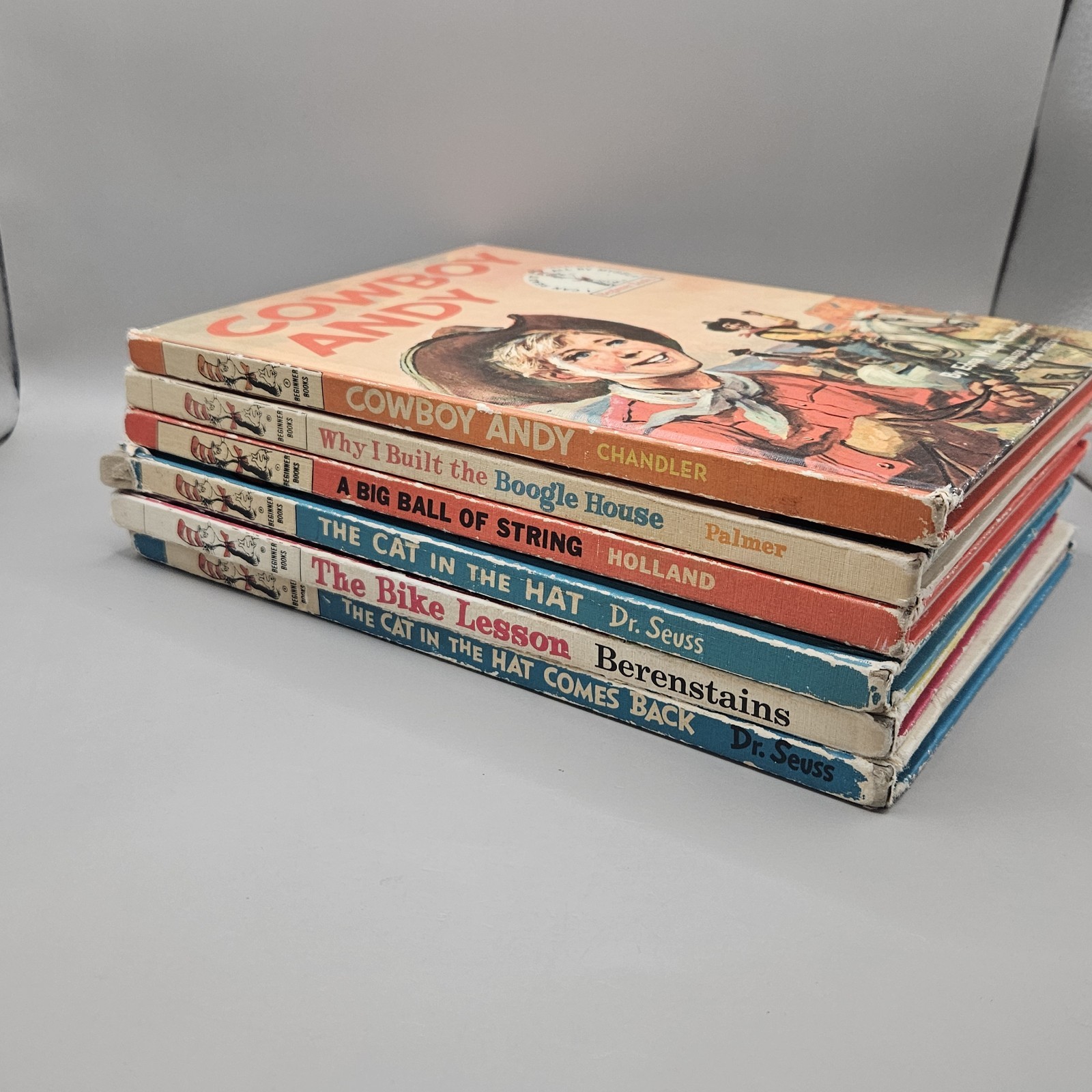 Nice Lot Of 6 Vintage Book Club Editions Dr Suess, Berenstain Bears, Cowboy Andy