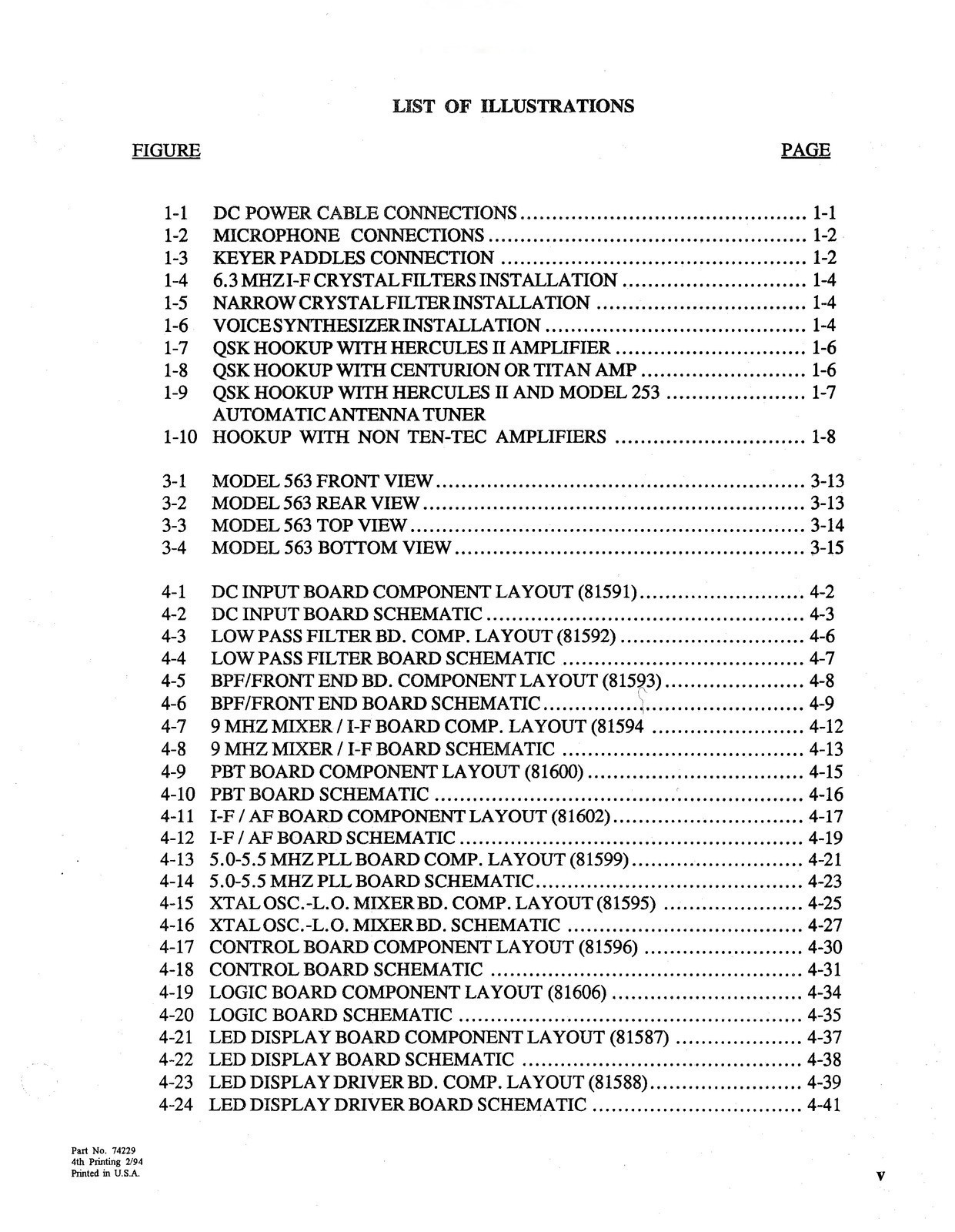 TEN TEC Omni 6 Model 563 HF Transceiver Operators Manual , FOLDOUTS