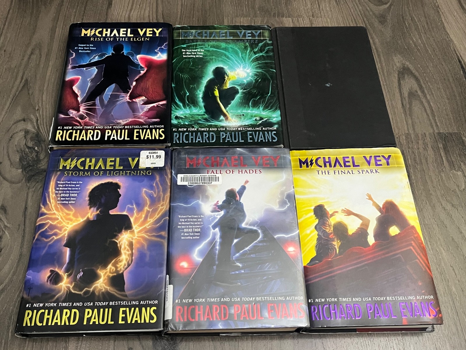 Lot of 6 Michael Vey series Hardcover Dust Jacket 2-7
