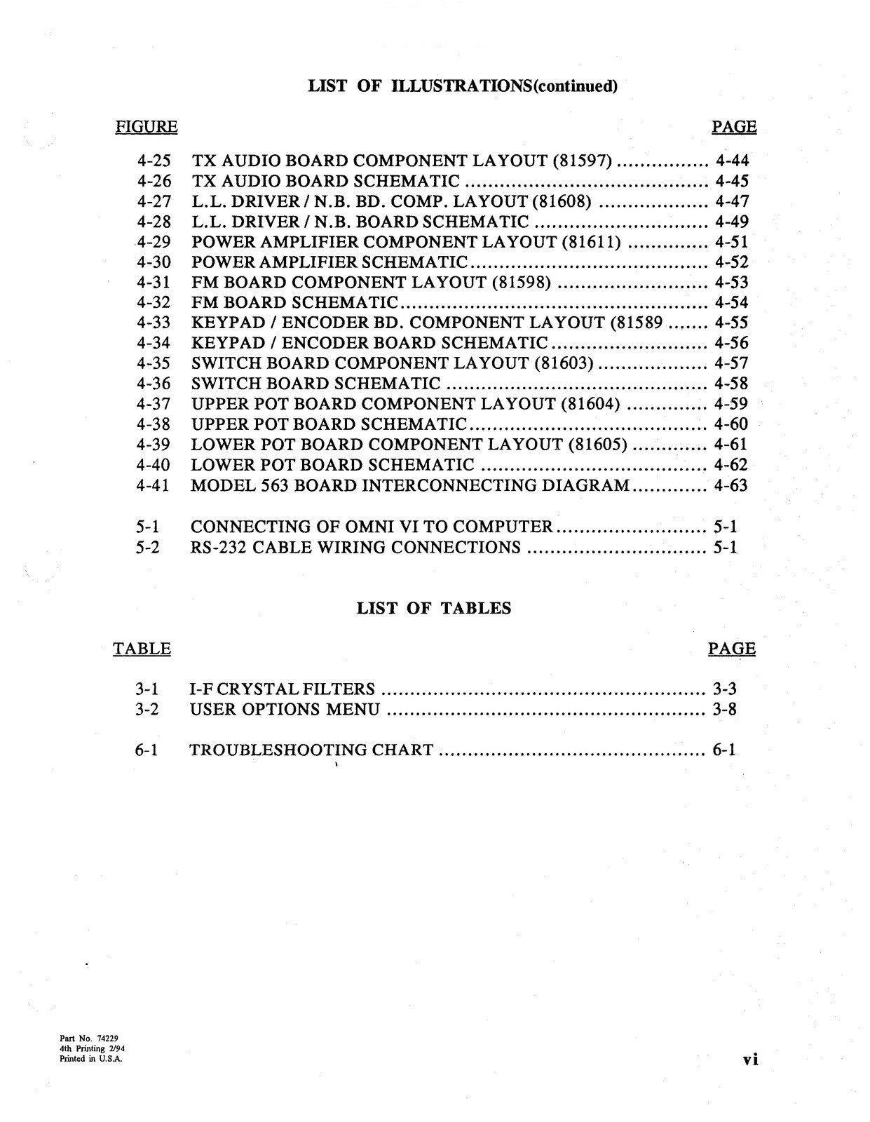 TEN TEC Omni 6 Model 563 HF Transceiver Operators Manual , FOLDOUTS