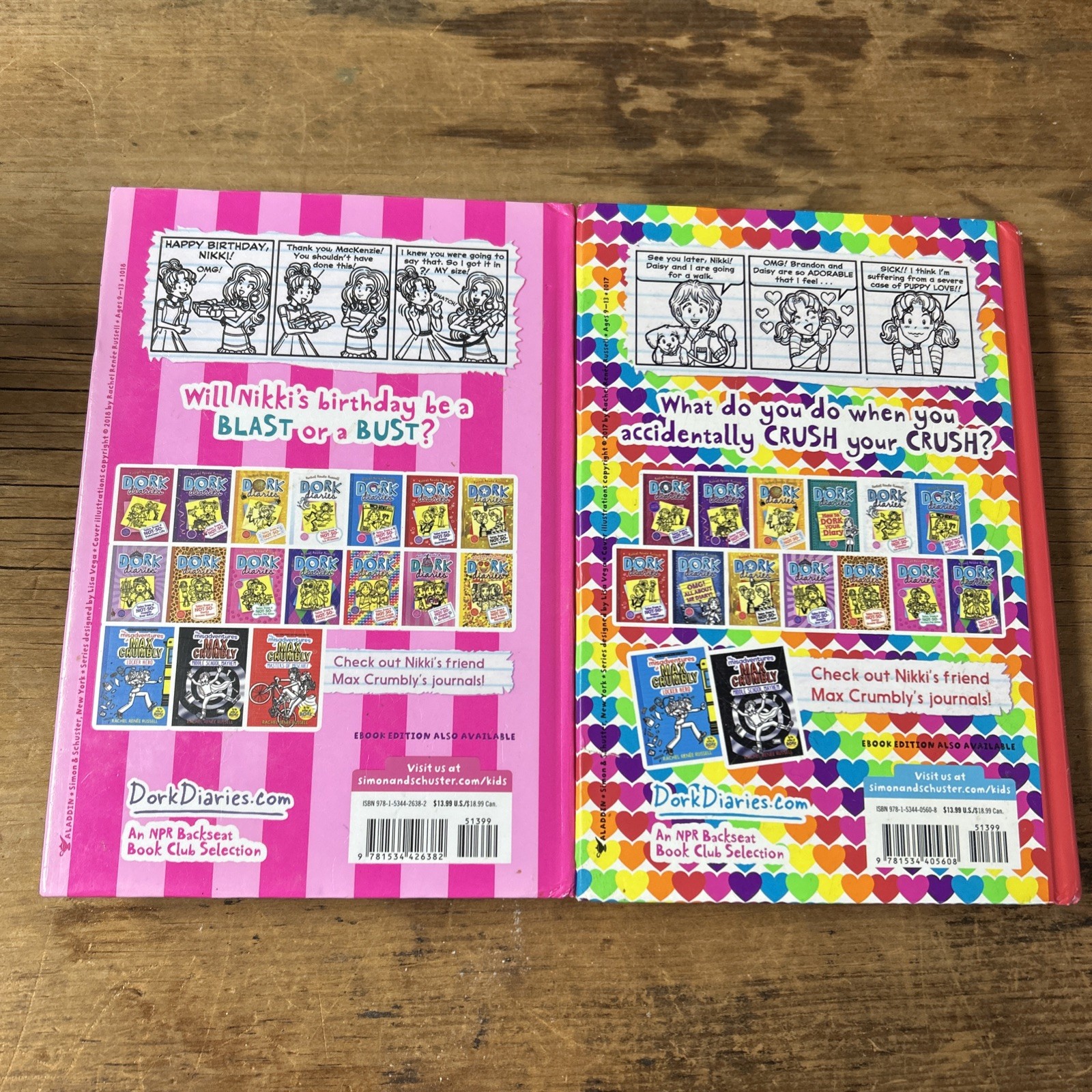 Dork Diaries Hardcover Books Rachel Renee Russell Lot Series 1, 4, 7, 11, 12, 13