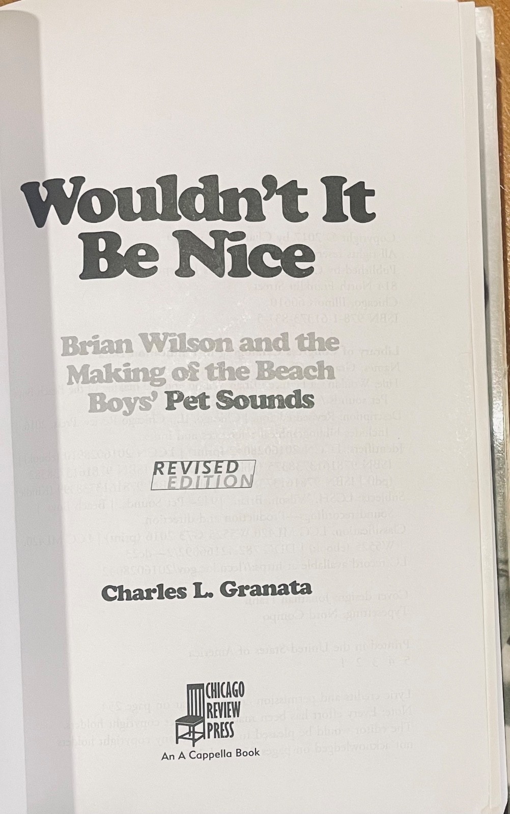 Brian Wilson: Wouldn’t It Be Nice; Beach Boys FAQ – 2 trade PBs, VG+, 2011 2017
