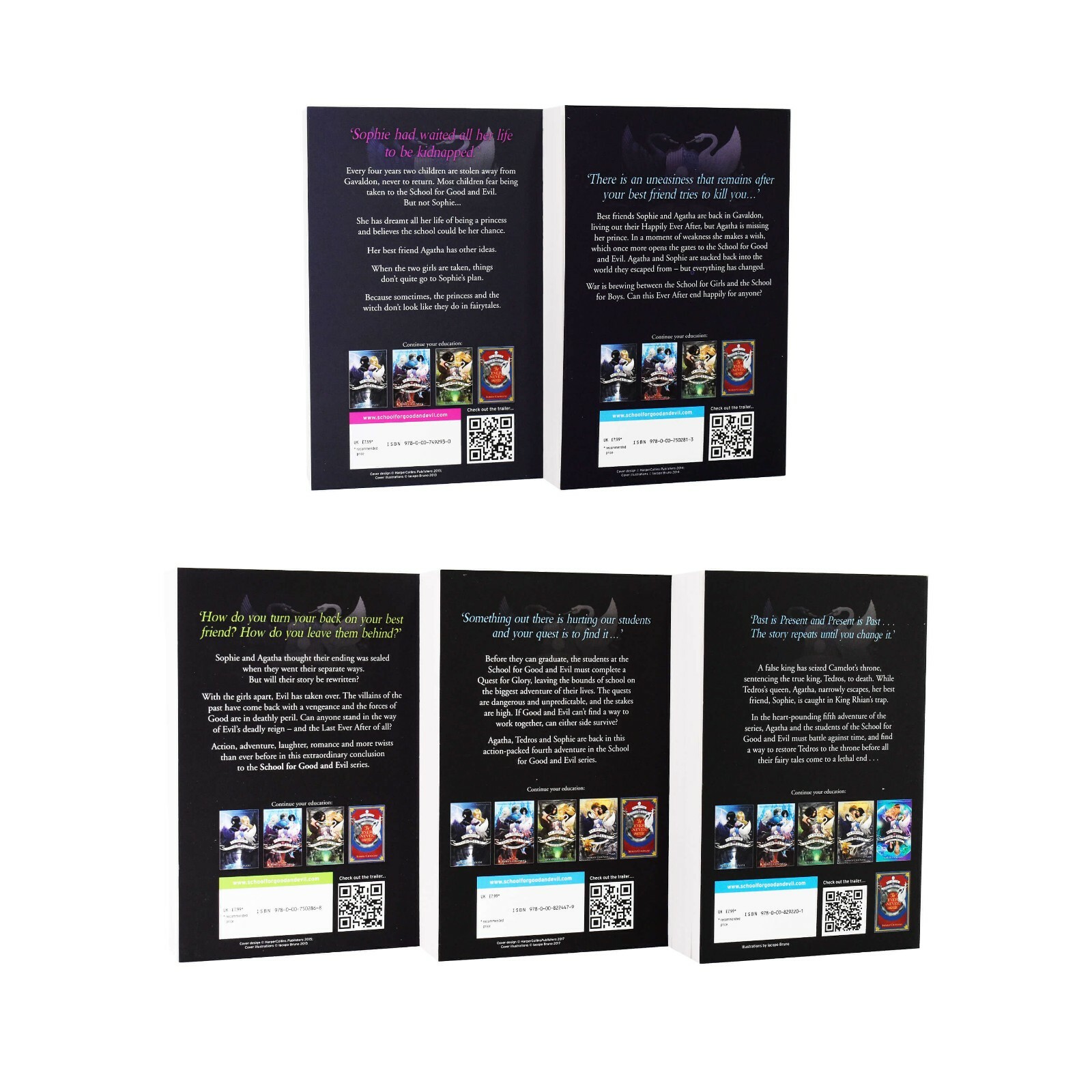 The School for Good and Evil Series by Soman Chainani 5 Books Age 8+ -Paperback