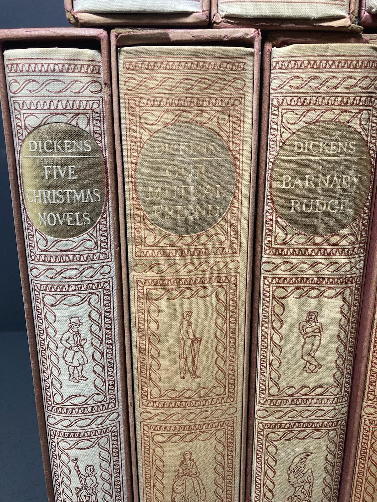 Lot of 9 VTG Heritage Press Illustrated Works of CHARLES DICKENS w/Slipcases