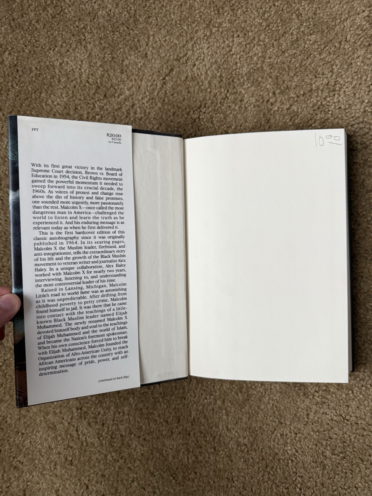 Autobiography of Malcolm X by Malcolm X (1992, Hardcover) As Told by Alex Haley