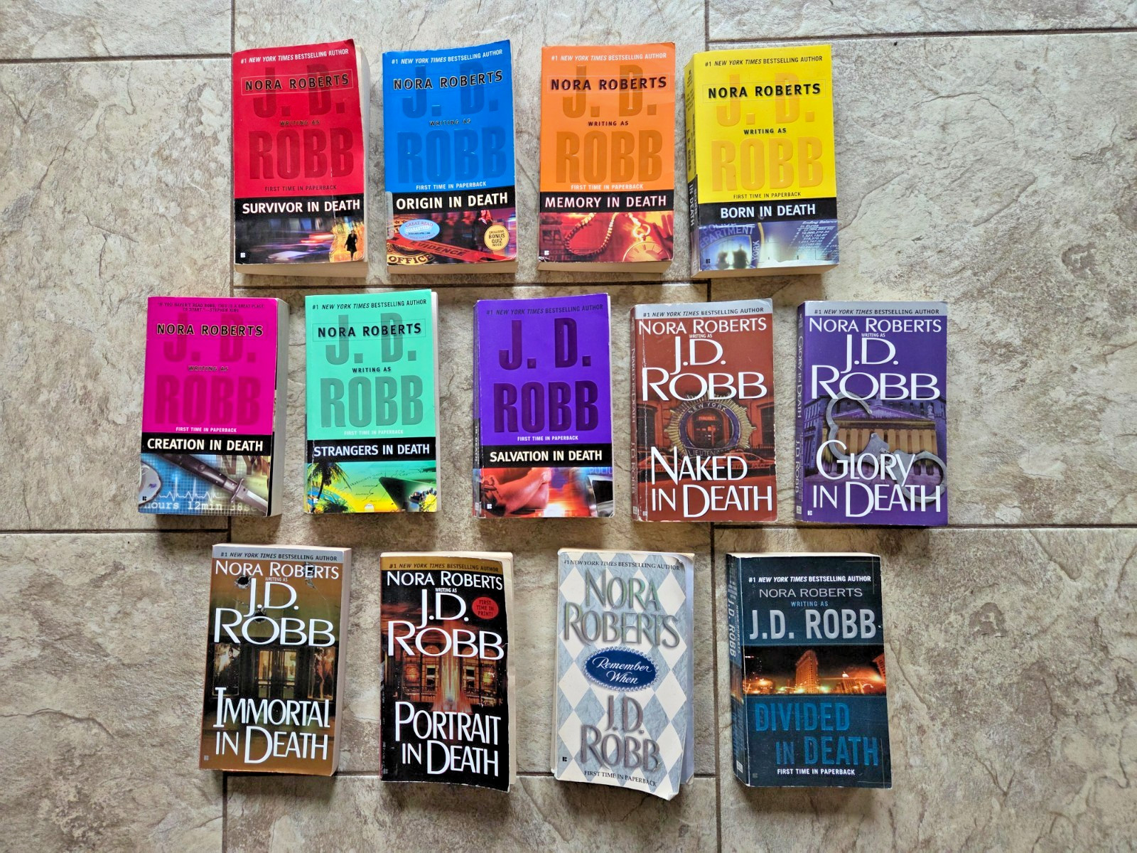 Lot of 13 J.D. Robb In Death Series Paperback Books by Nora Roberts