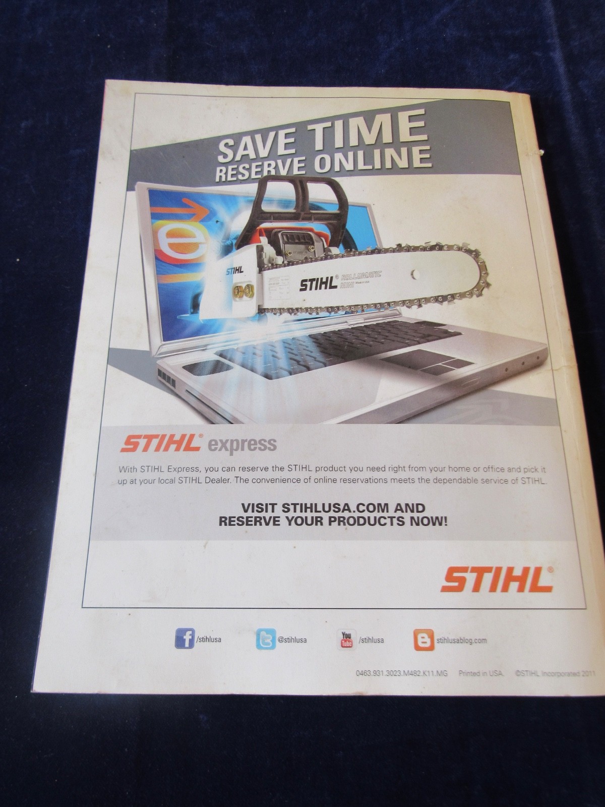 STIHL 2011 Power Tools & Accessories Dealer Catalog Chainsaws Gear +++ C487