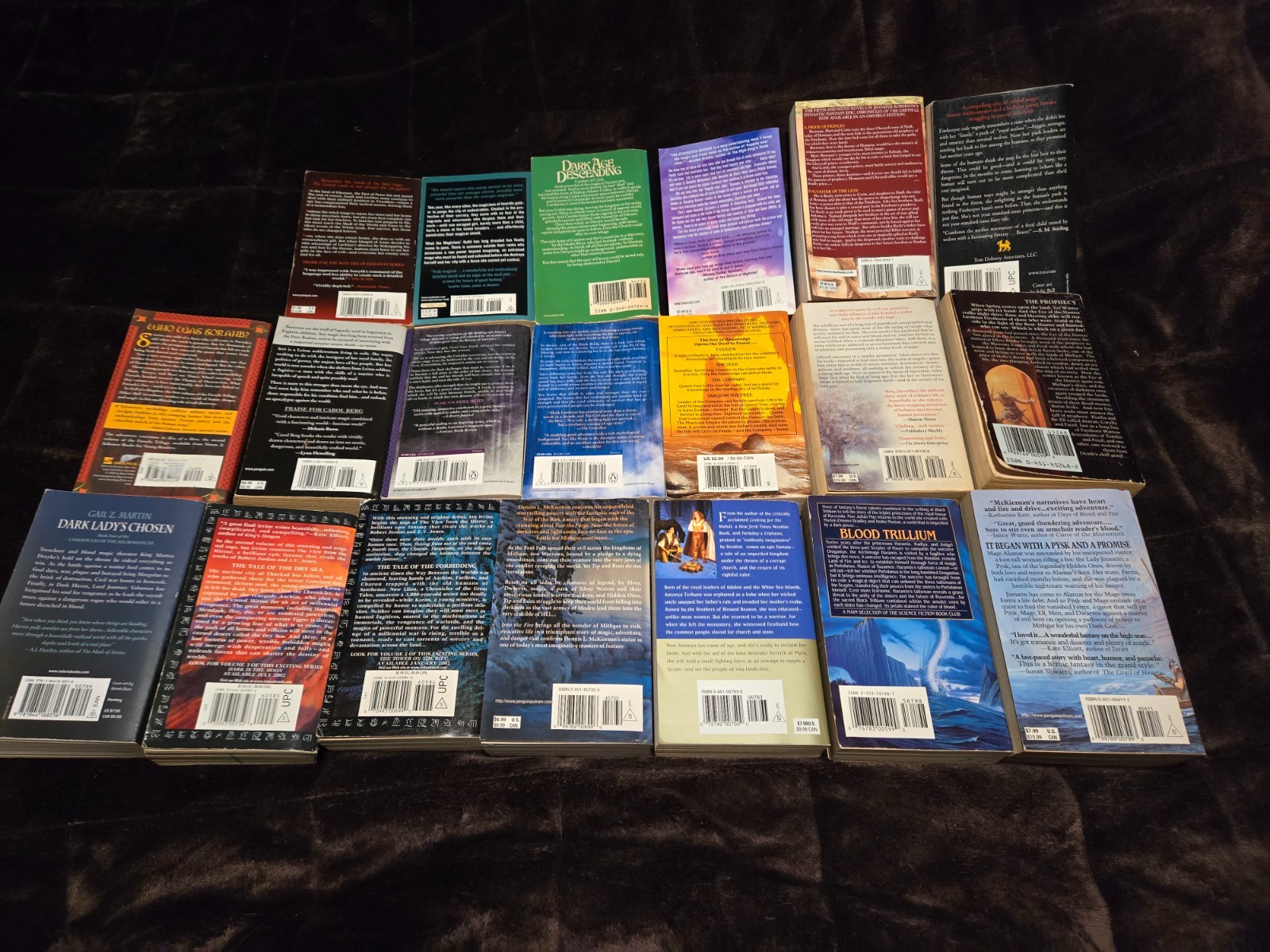 Large Lot of 20 Fantasy Paperback Books-MISC Authors-Mark Lawrence/Carol Berg +
