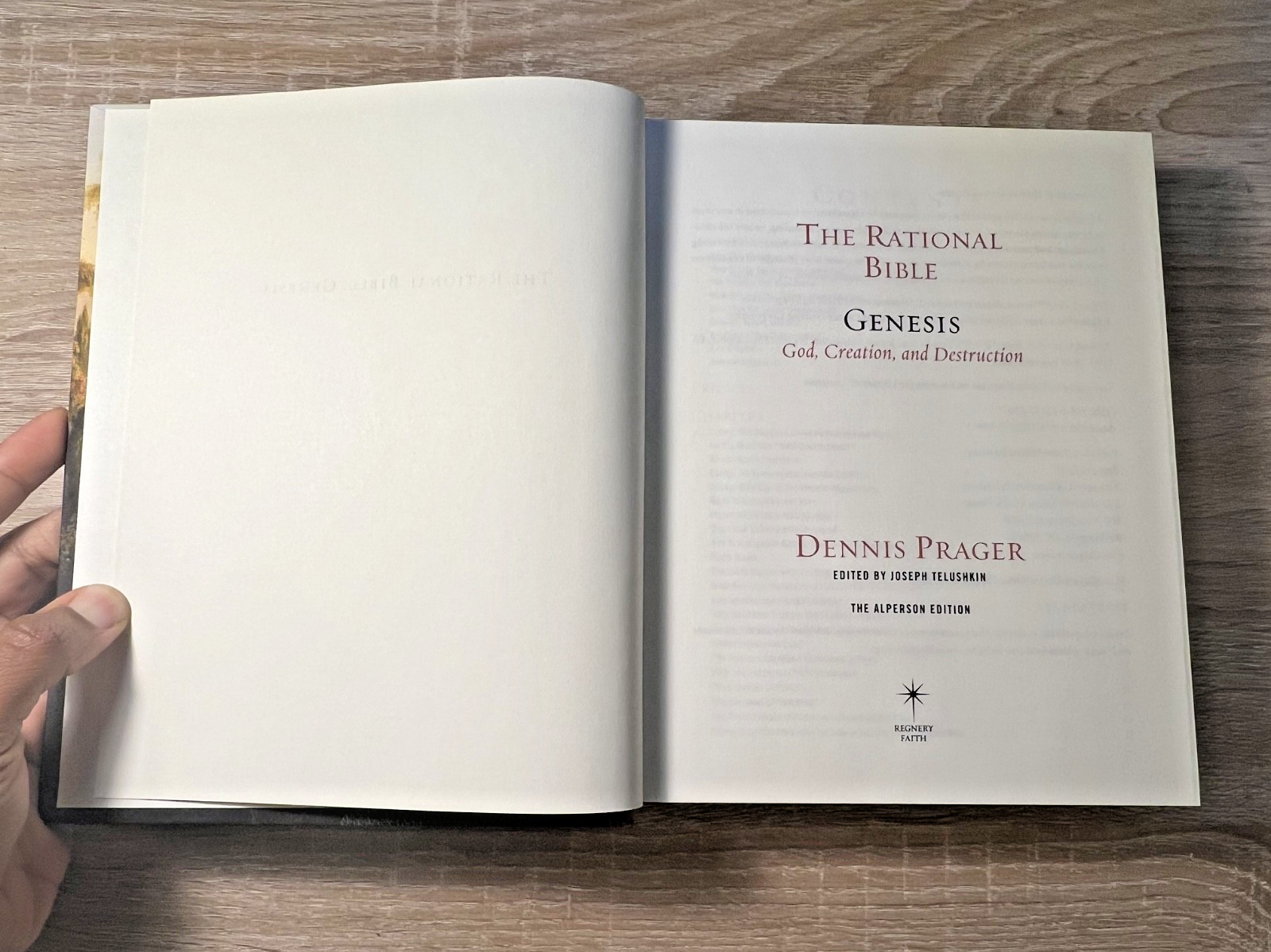 The Rational Bible Genesis God Creation Destruction Dennis Prager Hardcover Book
