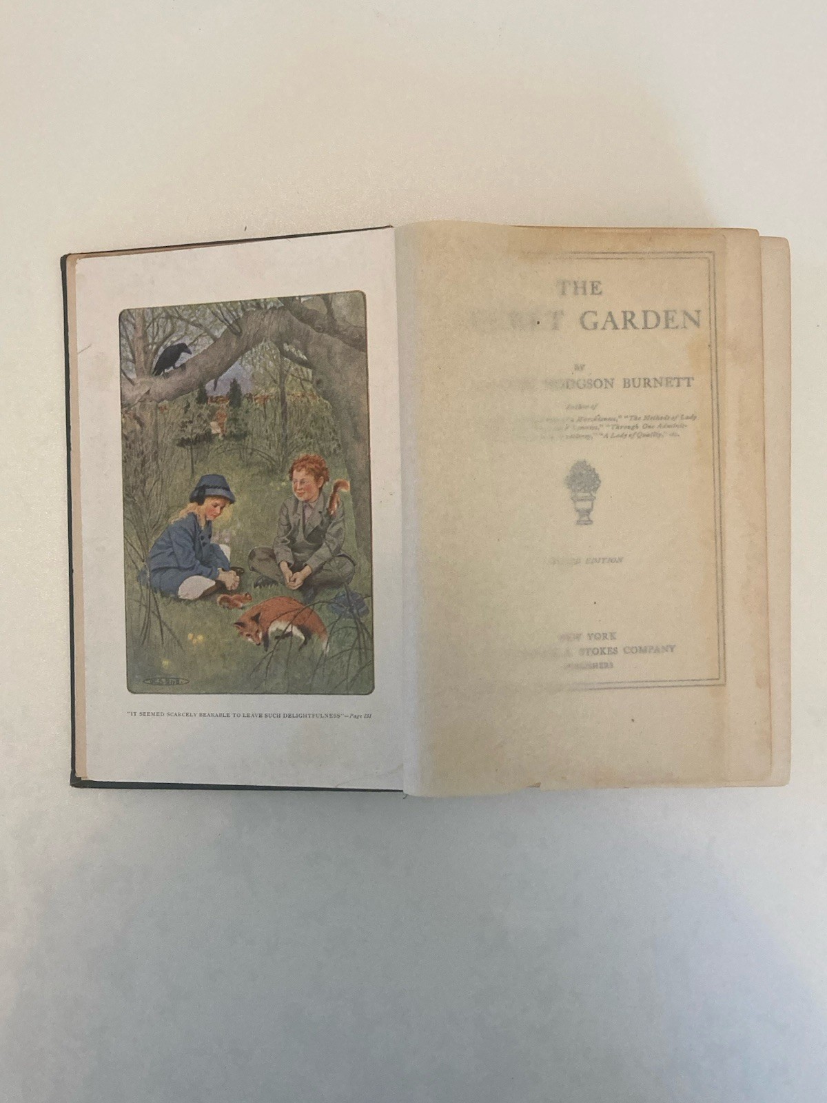 2nd Edition Secret Garden Frances Hodgson Burnett 1911 A Classic Book Vintage