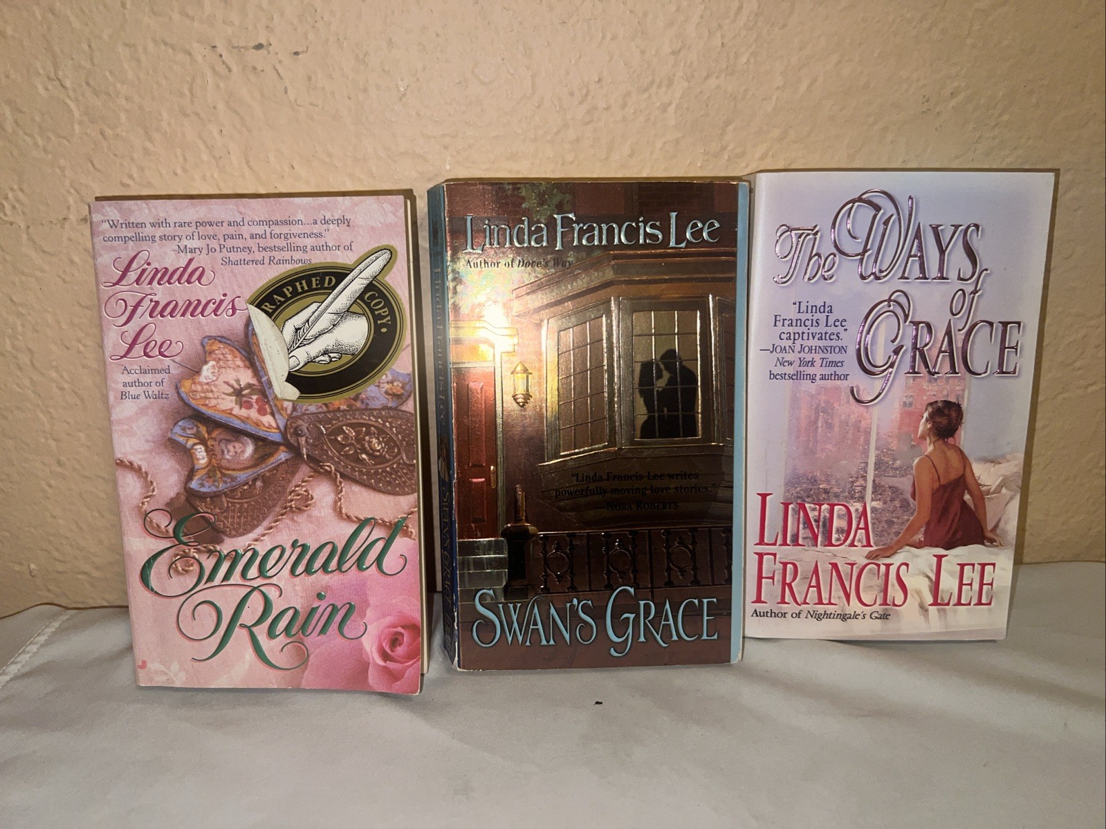 Lot of 3 VTG Linda Francis Lee Books- Swans Grace, The Ways Of Grace, Etc SIGNED