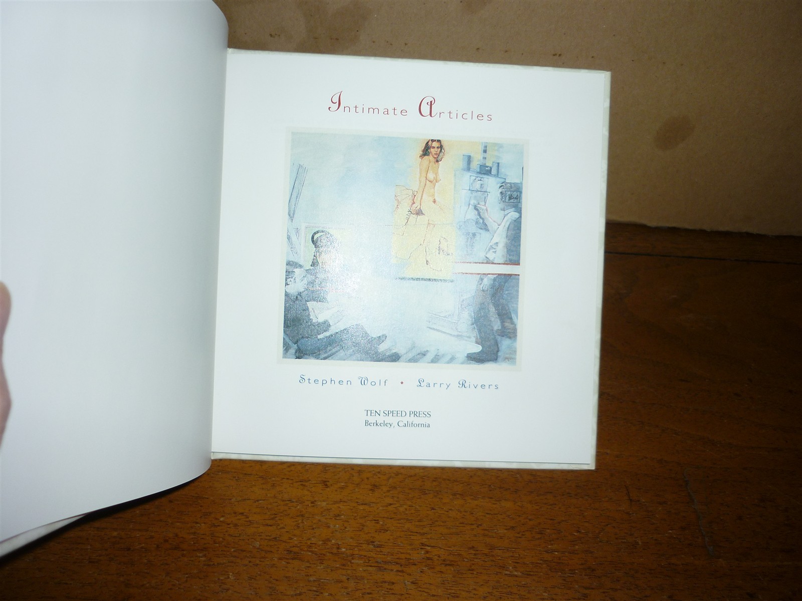 Stephan Wolf. Intimate Articles. Ten Speed Press, (1995). 1st ed. Fine copy..