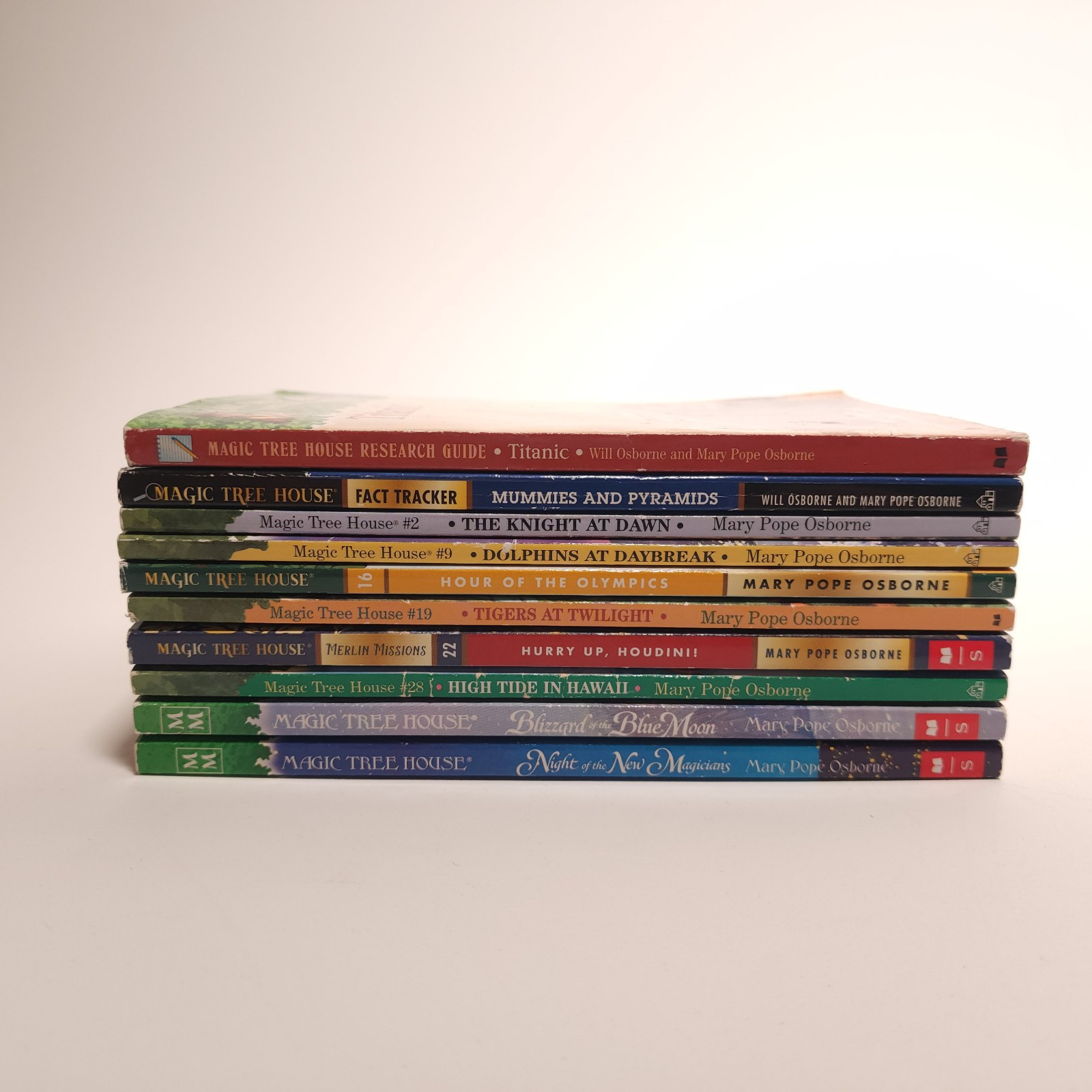 Magic Tree House Lot 10 Books Mary Pope Osborne Merlin Missions Fact Trackers PB