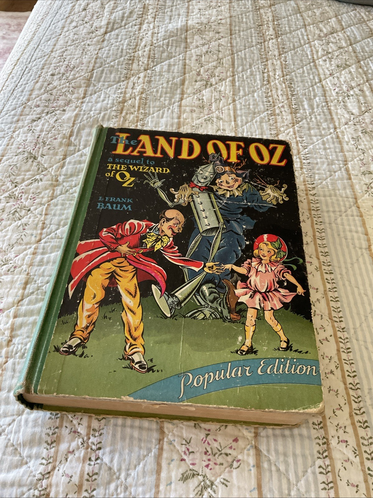 The Land of Oz Hardcover Book L Frank Baum 1939 Reilly Lee Popular Edition VTG