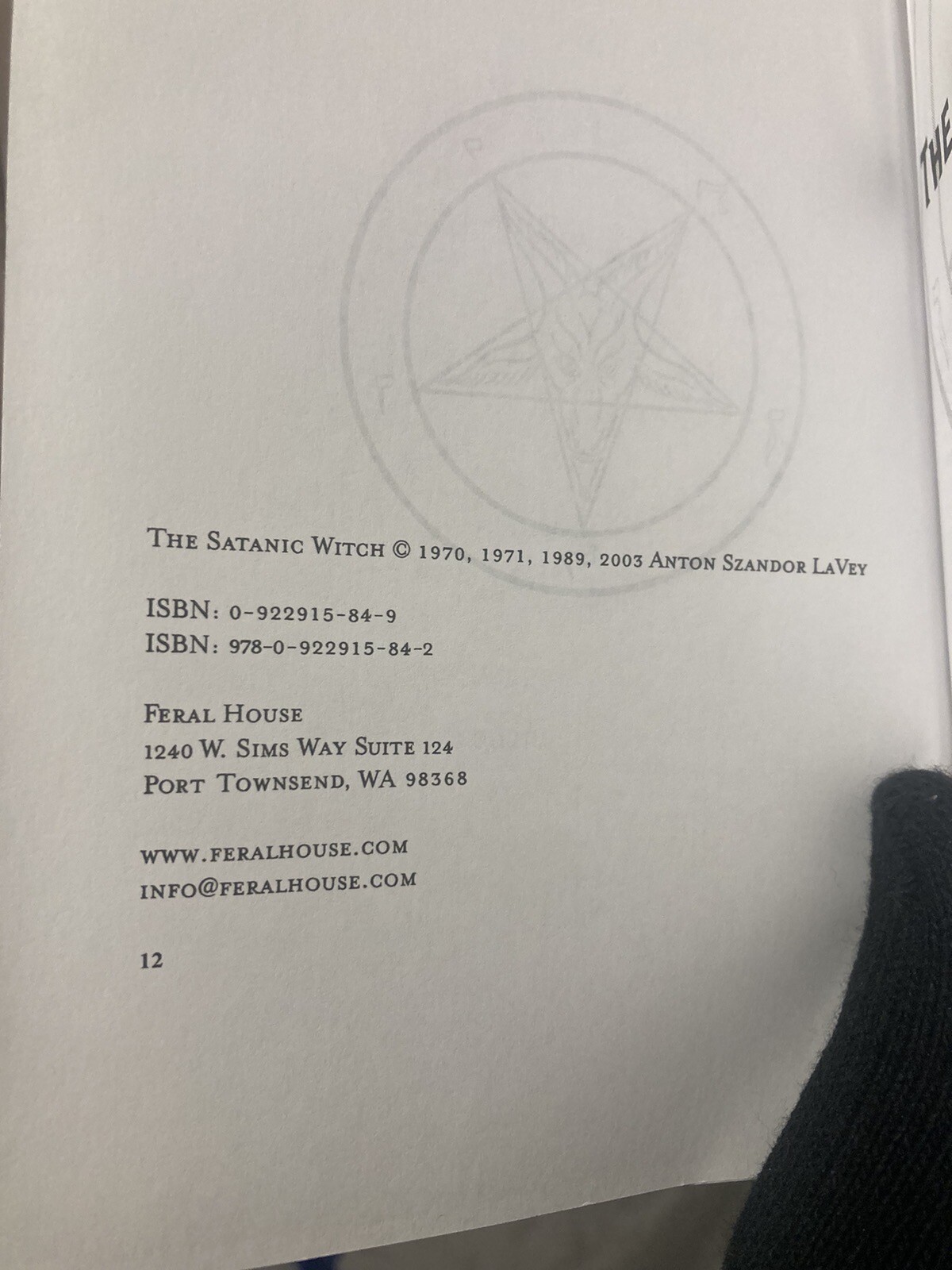 The Satanic Witch By Anton Szandor LaVey 2003 Satanism And Witchcraft