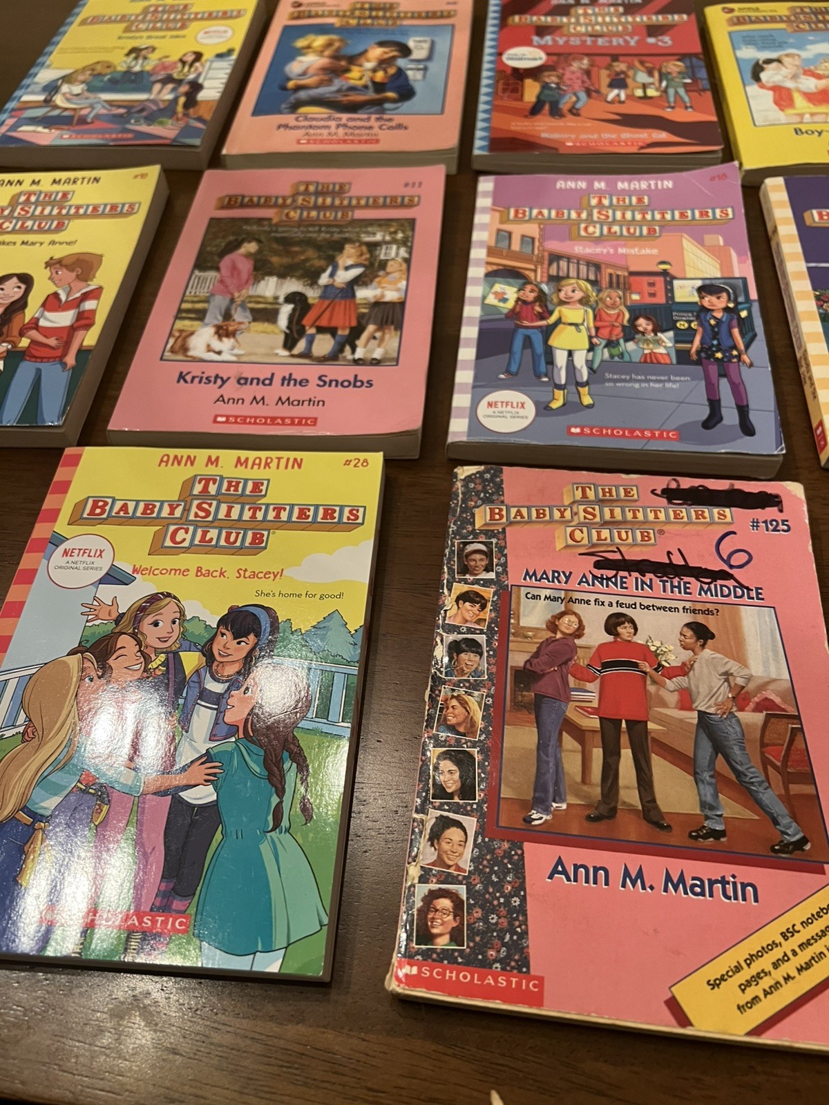 Baby-Sitters Club PB Lot of 10 Books Ann M Martin #1,2,3,8,10,11,18,19,28,125