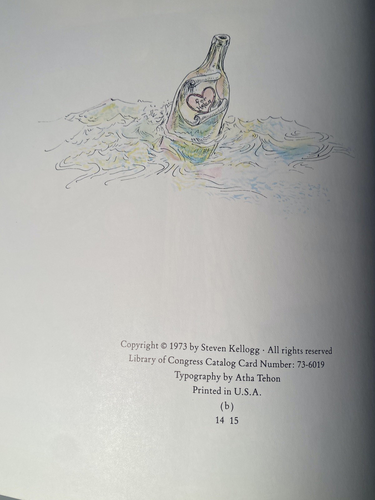 SIGNED Illustration THE ISLAND OF THE SMOG Steven Kellog Children Kids Stories