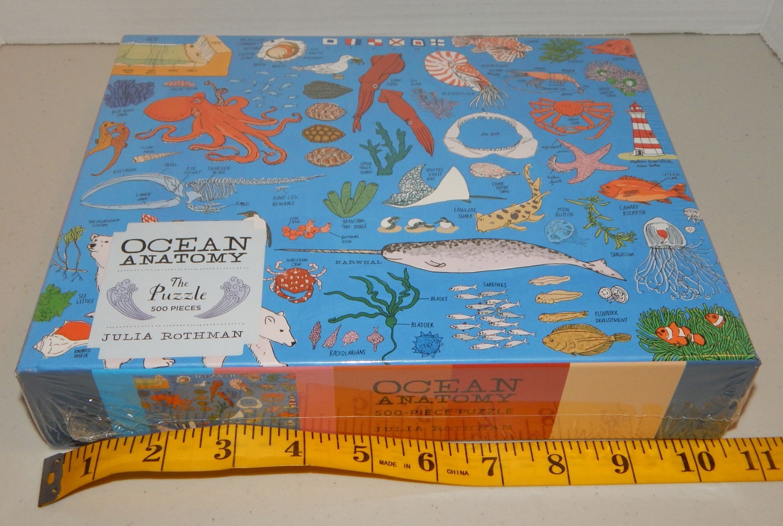 Ocean Anatomy THE PUZZLE 500 Pieces by Julia Rothman NIB SEALED 23 4/5″ X 19″