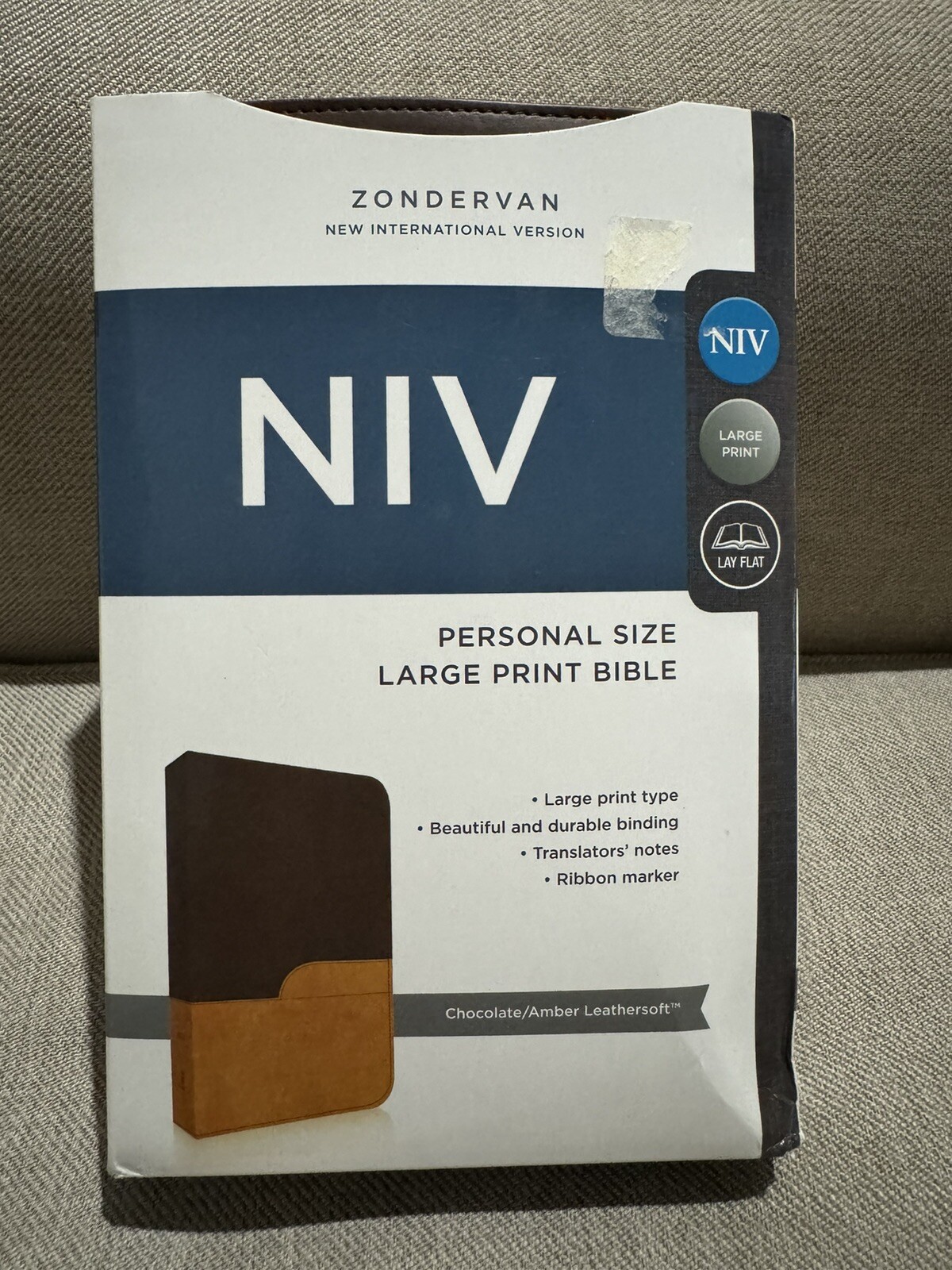 NIV Large Print Bible Personal Size 2011 Brown Tan Zondervan