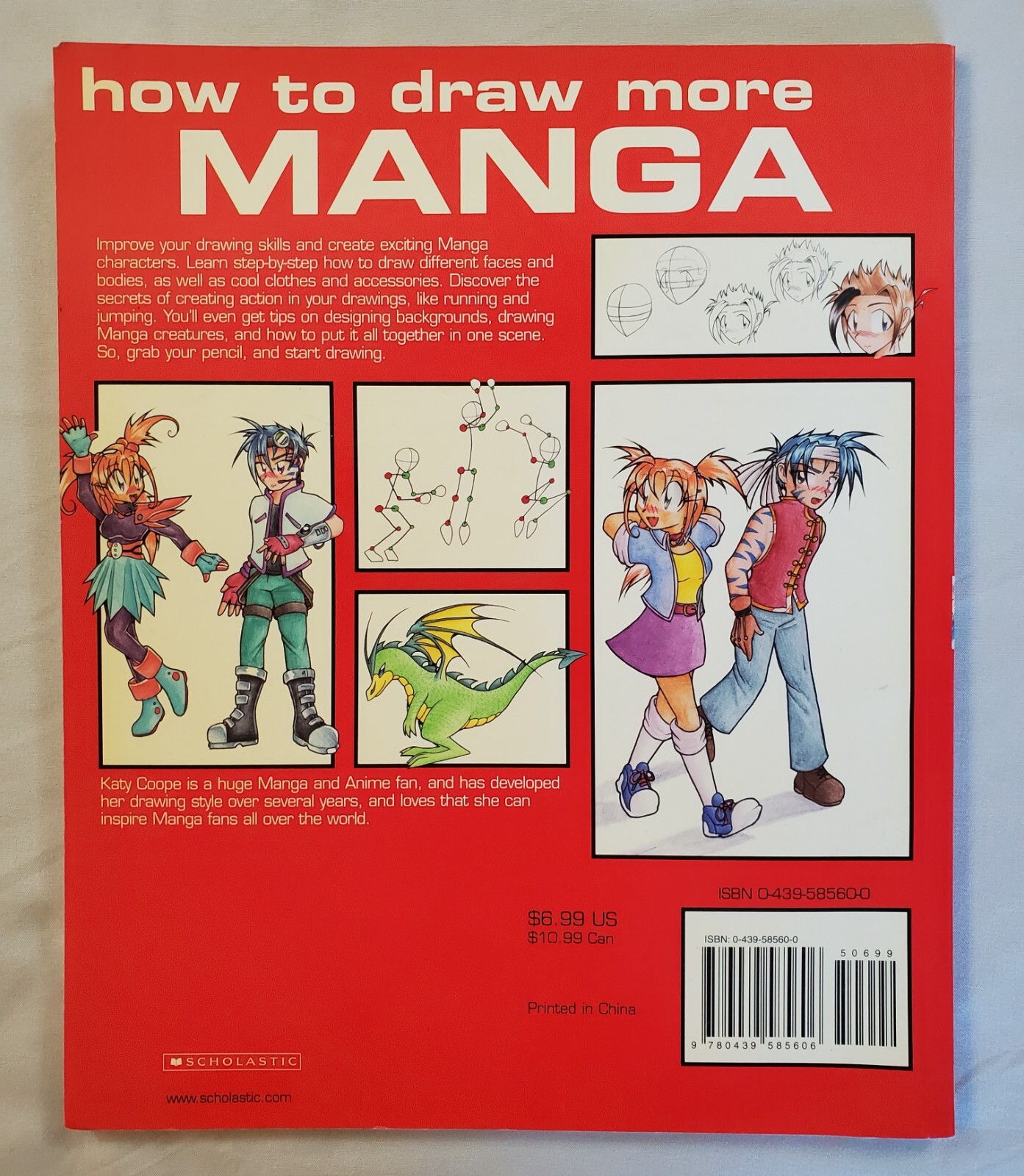 How to Draw More Manga Katy Coope Scholastic Art Book 2003 D&S Tangerine Press