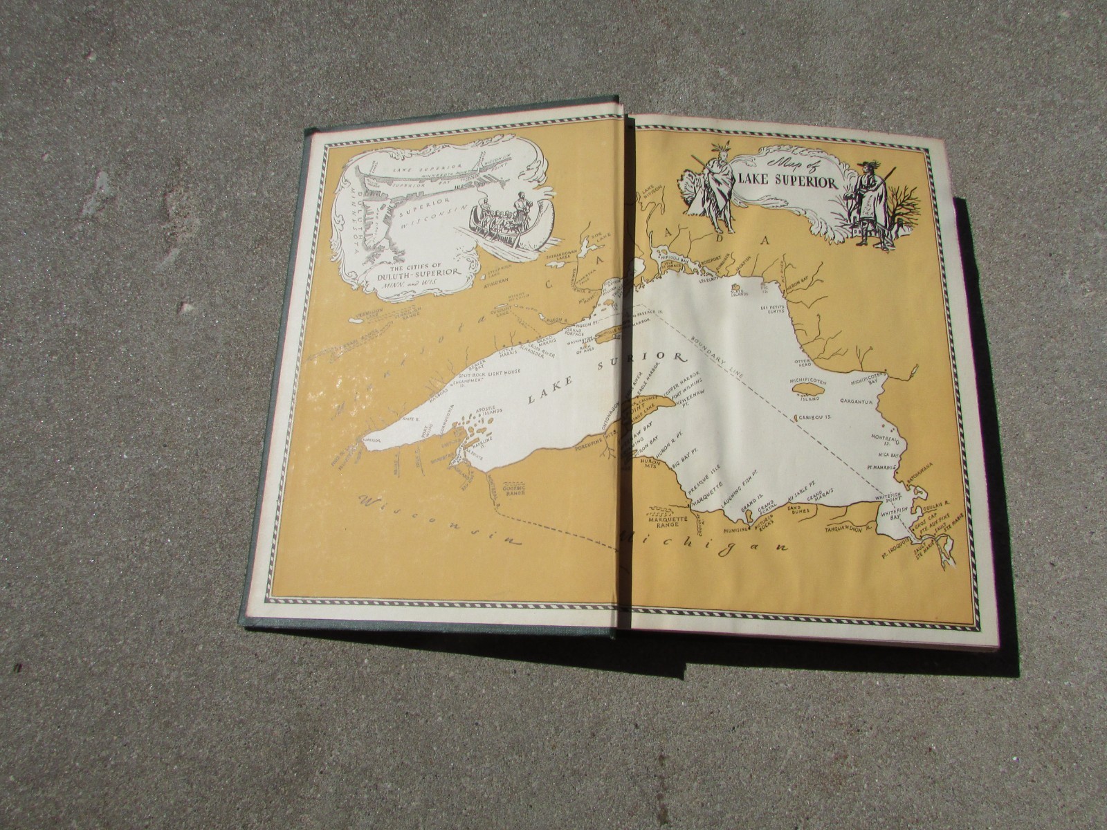 American Lake Series LAKE SUPERIOR Grace Lee NUTE 1944 Hardcover Illustrated