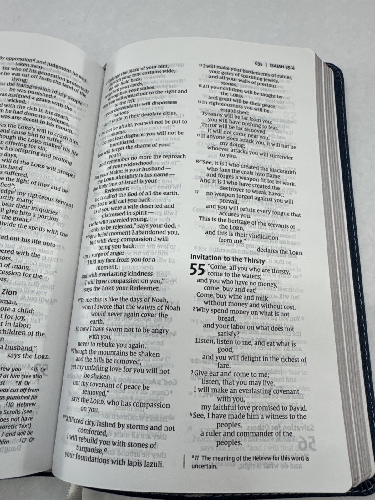9780510454953 Blue LeatherSoft Niv Zondervan, Thin Line 2022 Red Letter Bible