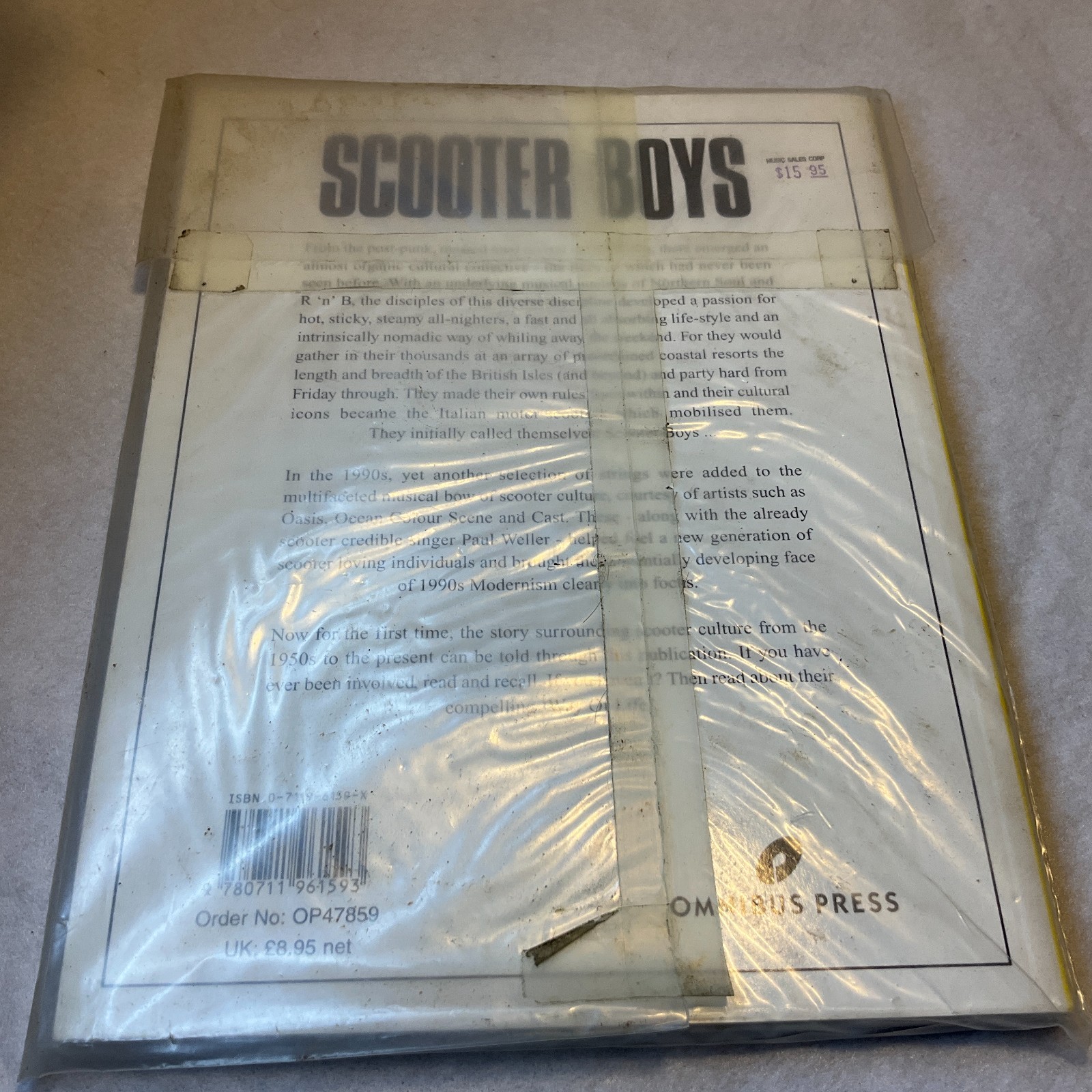 Scooter Boys by Gareth Brown Omnibus Press 1996 Clean Softbound
