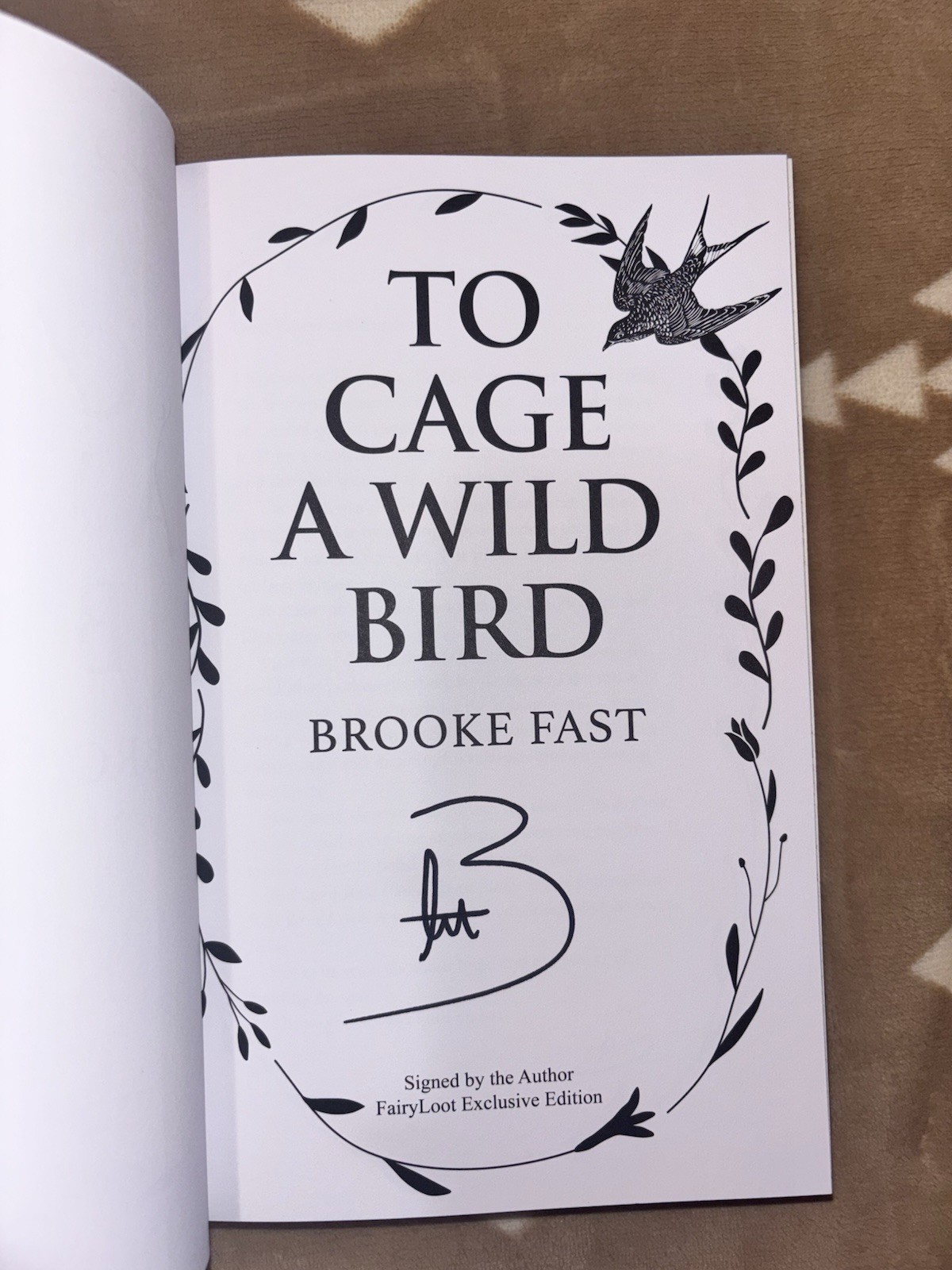 To Cage A Wild Bird By Brooke Fast Fairyloot Edition Signed