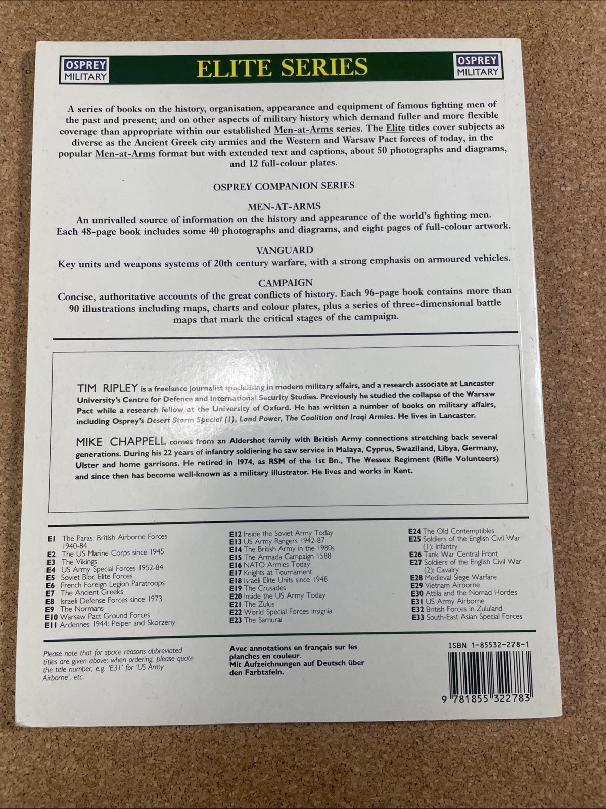 Security Forces in Northern Ireland – Osprey Elite Series No. 44, 64 Pages, 1993
