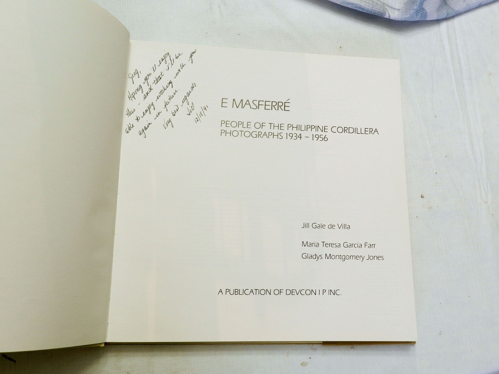 E. Masferre: People of the Philippine Cordillera: Photographs 1934-1956, SIGNED!