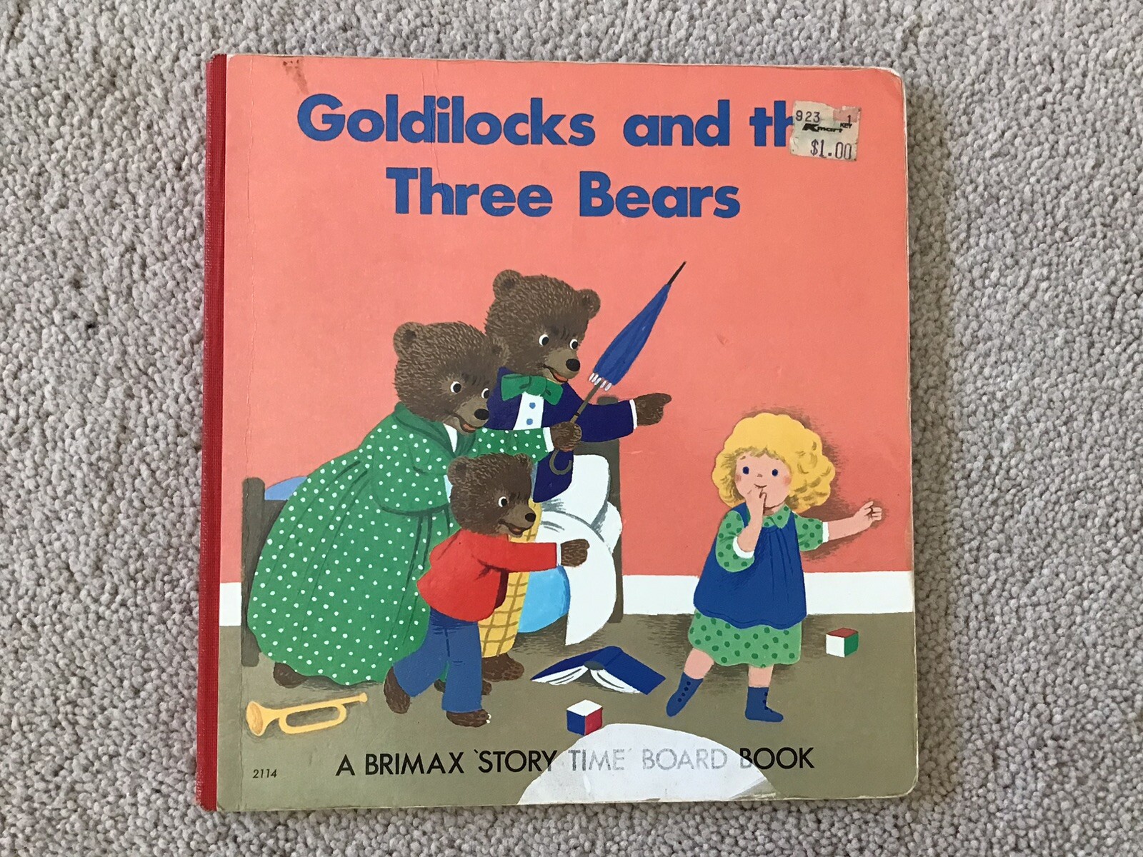 Two Vintage 1983 Brimax Story Time Board Books The Gingerbread Man/Goldilocks