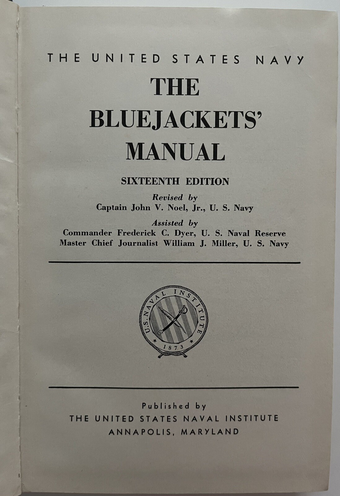 1961 THE BLUEJACKETS MANUAL US NAVY 16th EDITION 2ND PRINTING