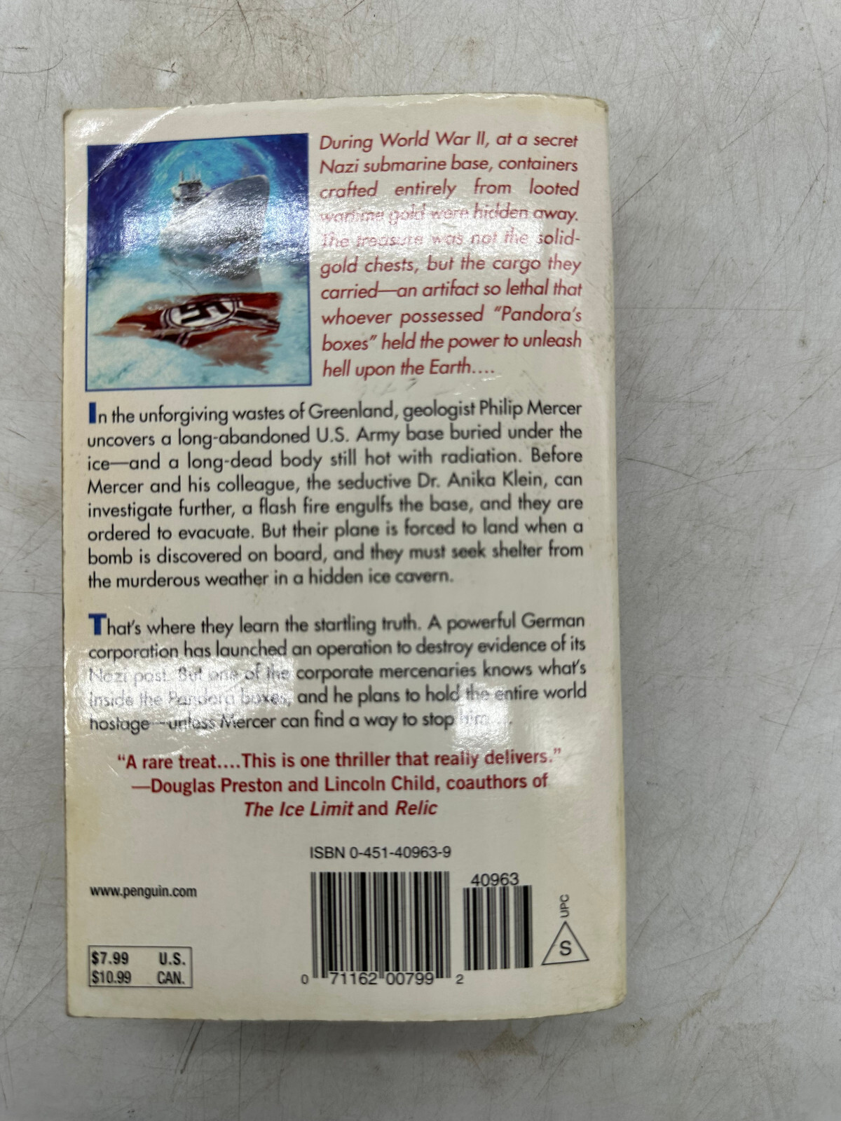 Pandora’s Curse by Jack Du Brul Penguin 2001 PB
