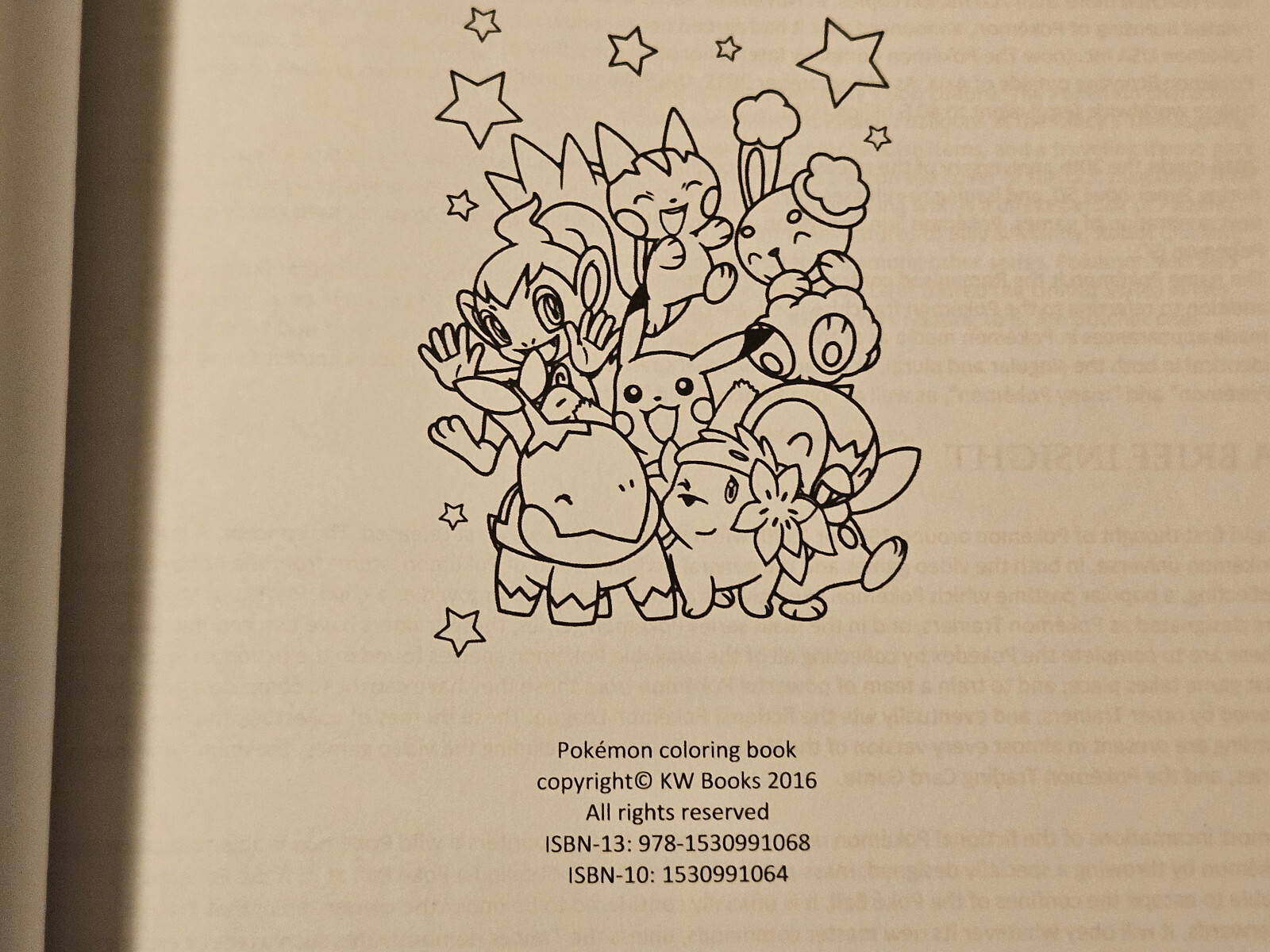 2016 Pokemon Coloring Book, Brand New, 75 Pages, KW Books