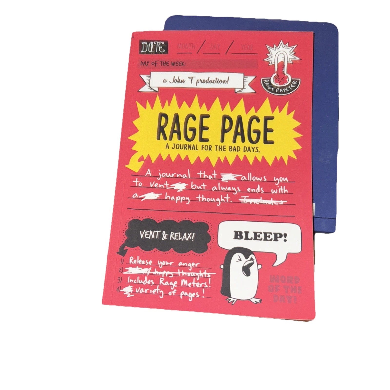Rage Page : A Journal for the Bad Days by John T (2018, Trade Paperback) Unused