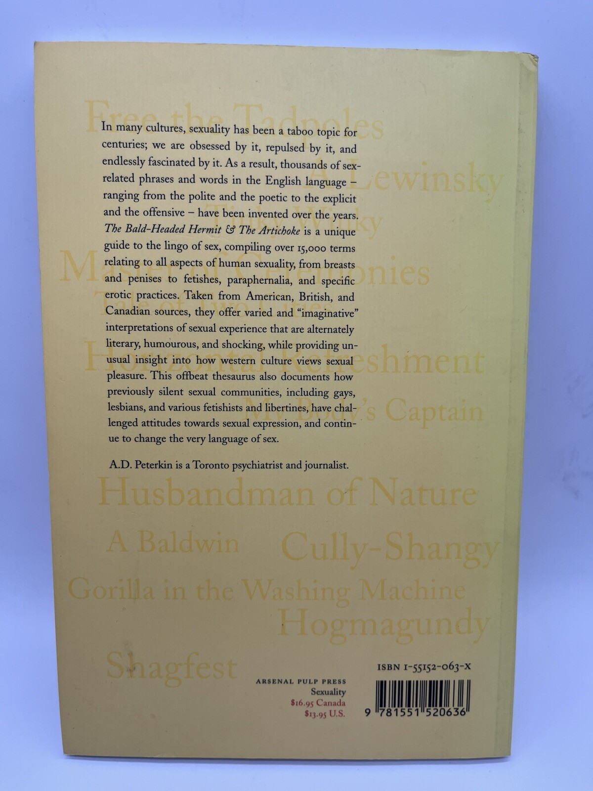 Hard to Find! The Bald Headed Hermit and the Artichoke: An Erotic Thesaurus pb