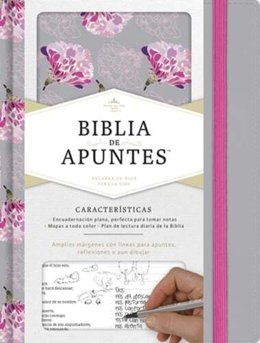 Rvr 1960 Biblia de Apuntes, Gris Y Floreado Tela Impresa: New