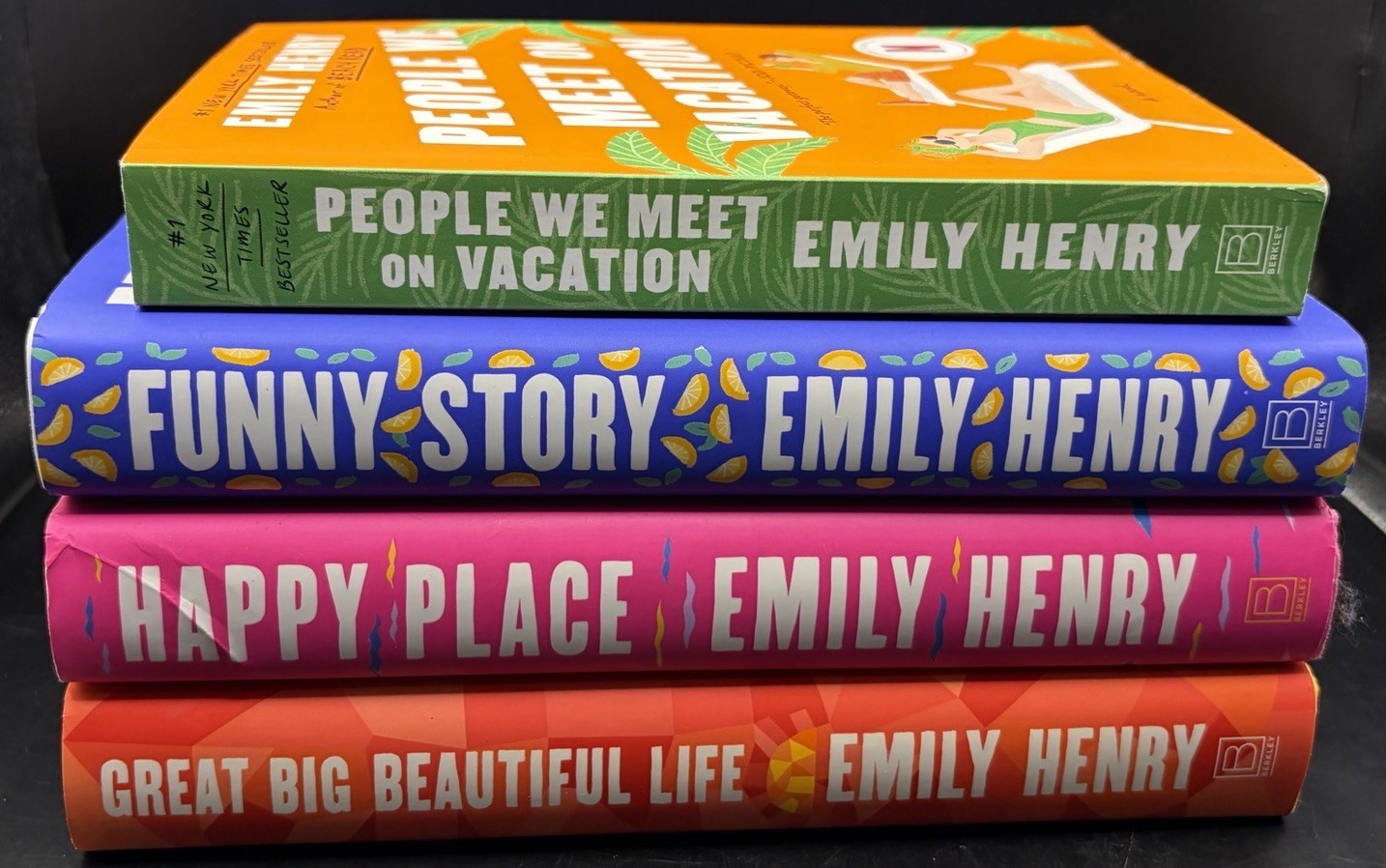Lot of 4 Emily Henry Books Contemporary Romance Bundle 3 Hardcover 1 Paperback