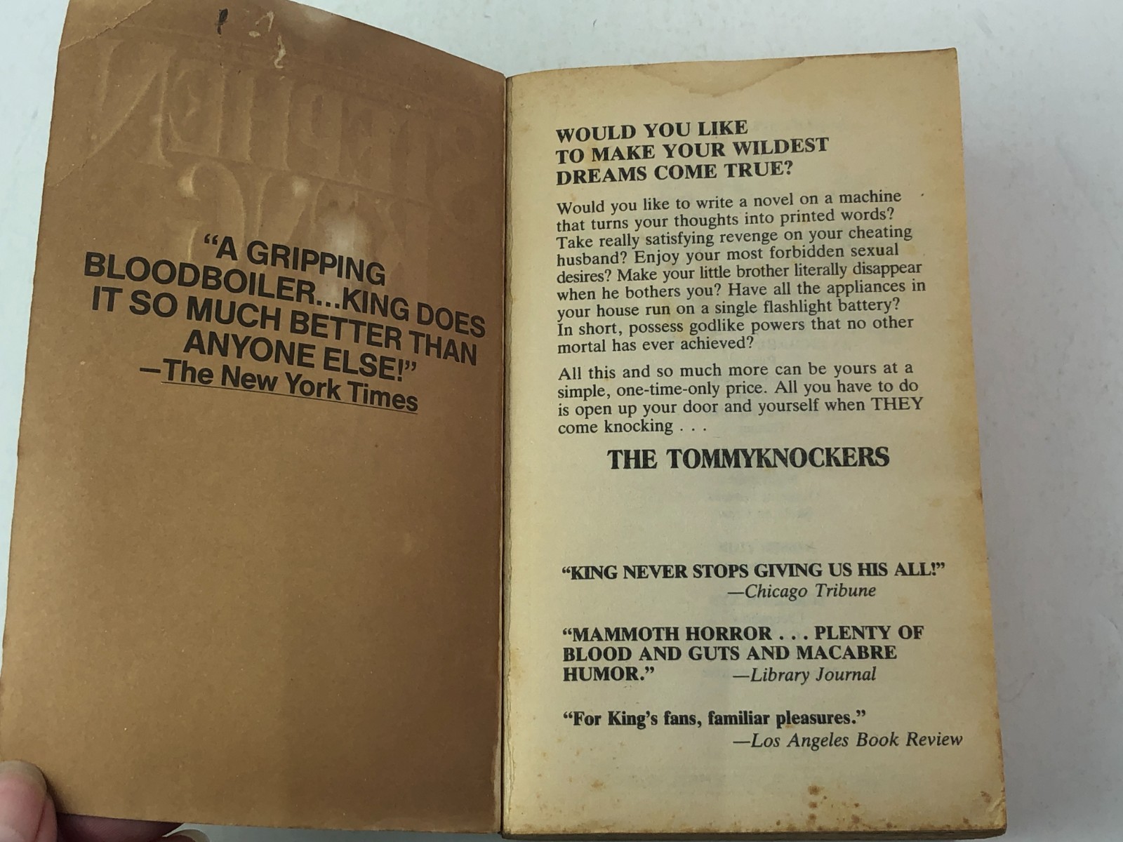 The Tommyknockers Stephen King 1988 First Signet Printing 1988 Paperback Horror