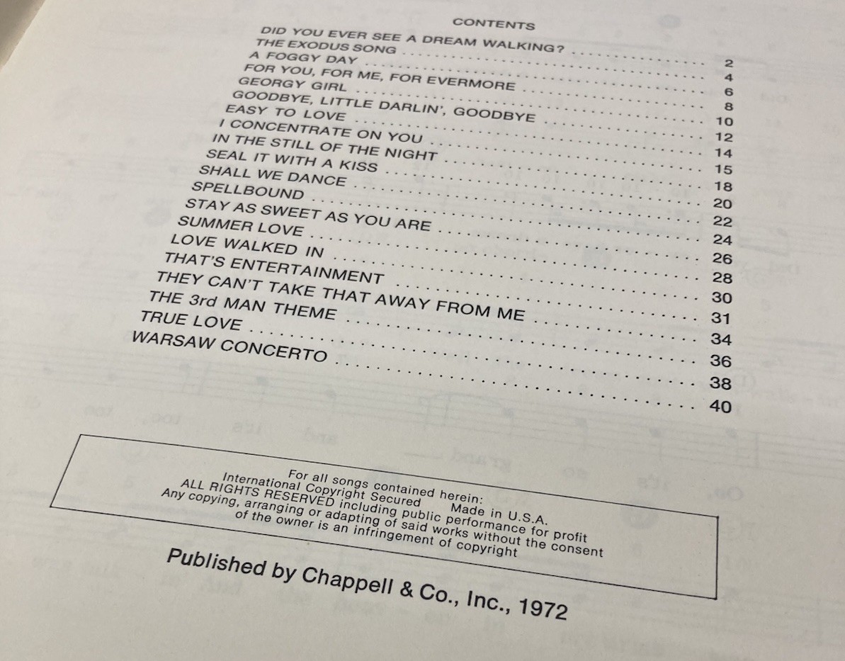 VTG All Time Film Themes All Chord Organs Sheet Music Book Songs 1972 Copyright