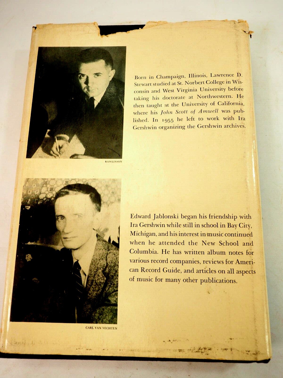 The Gershwin Years by Edward Jablonski & Lawrence Stewart HC w D/J 1st ed. 1958