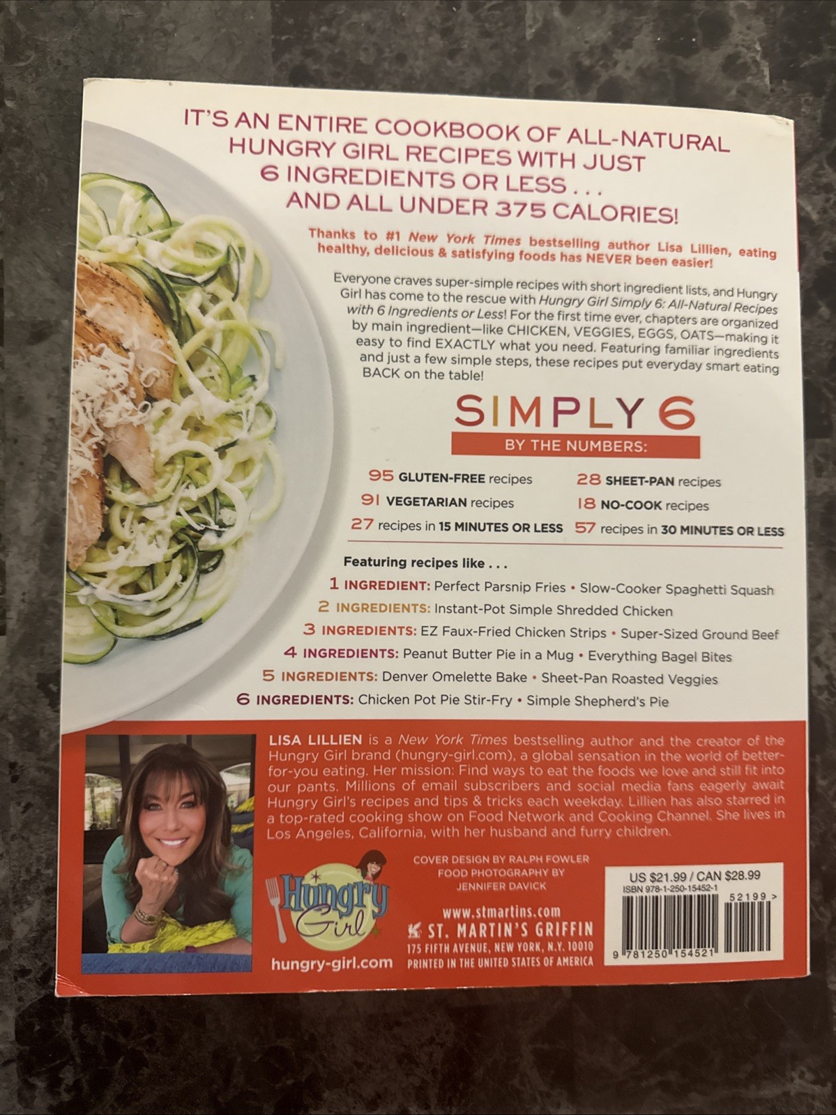 Hungry Girl Simply 6 All-Natural Recipes, 6 Ingredients or Less by Lisa Lillien