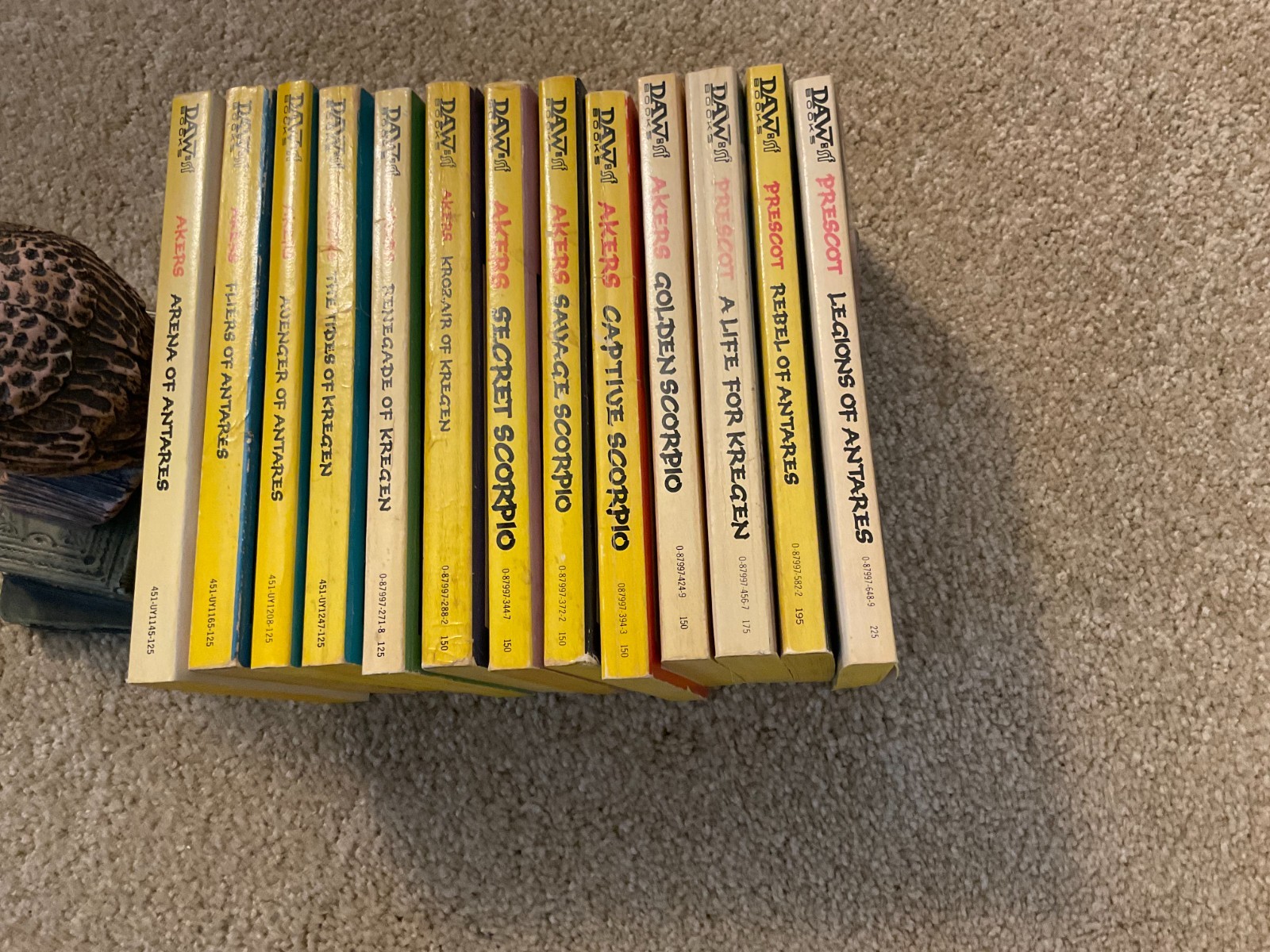 Lot of 13 DAW Yellow Spine: Alan Burt Akers Dray Prescot All 1st printings
