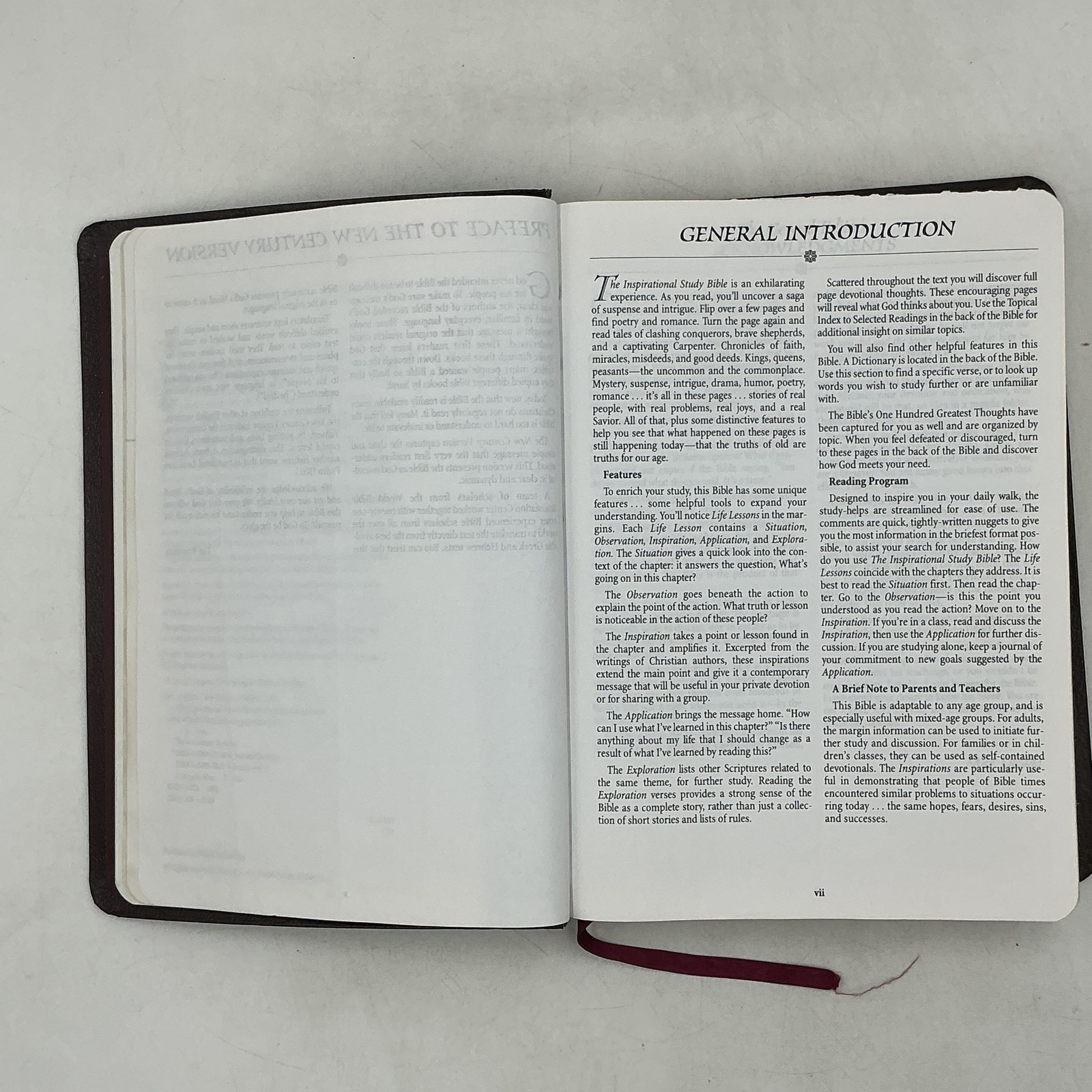 The Inspirational Bible Max Lucado Word Publishing 1995 Leather leather Maroon