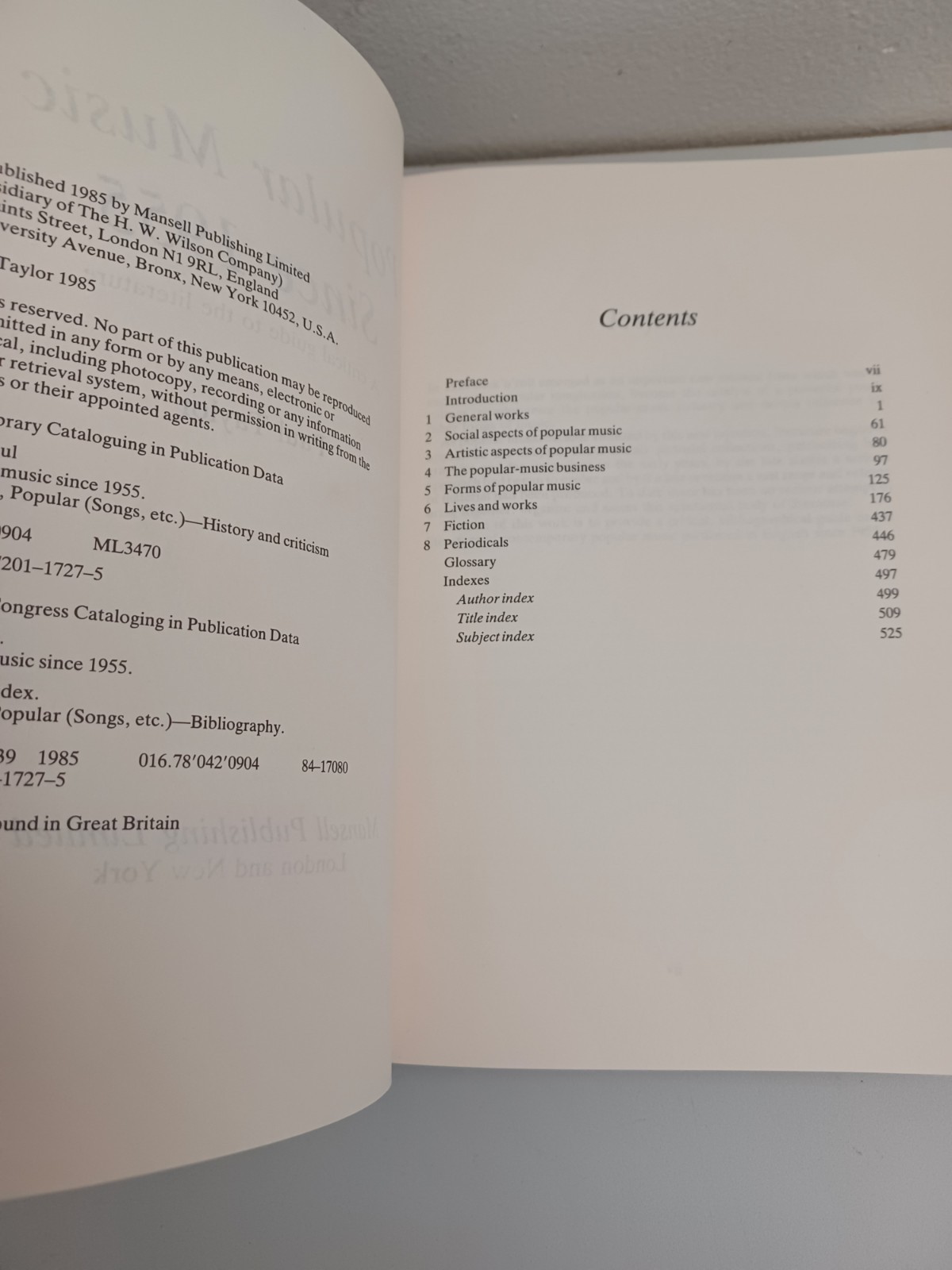 Popular Music since 1955 A Critical Guide to the Literature Paul Taylor First Ed