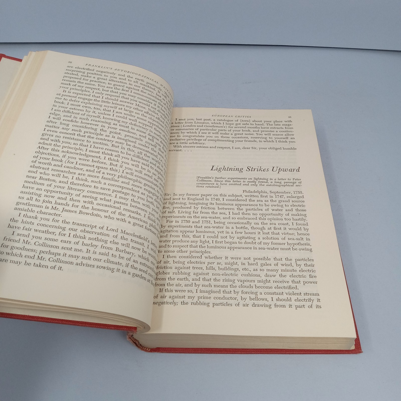 Benjamin Franklins Autobiographical Writings 1952 Viking Press HC Carl Van Doren