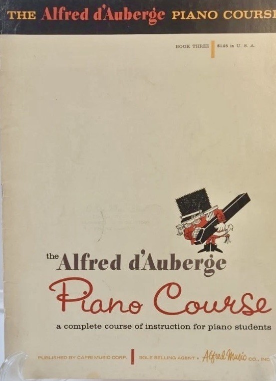 Vintage Alfred d’Auberge Piano Course Book 3 Lesson Book Music Instruction