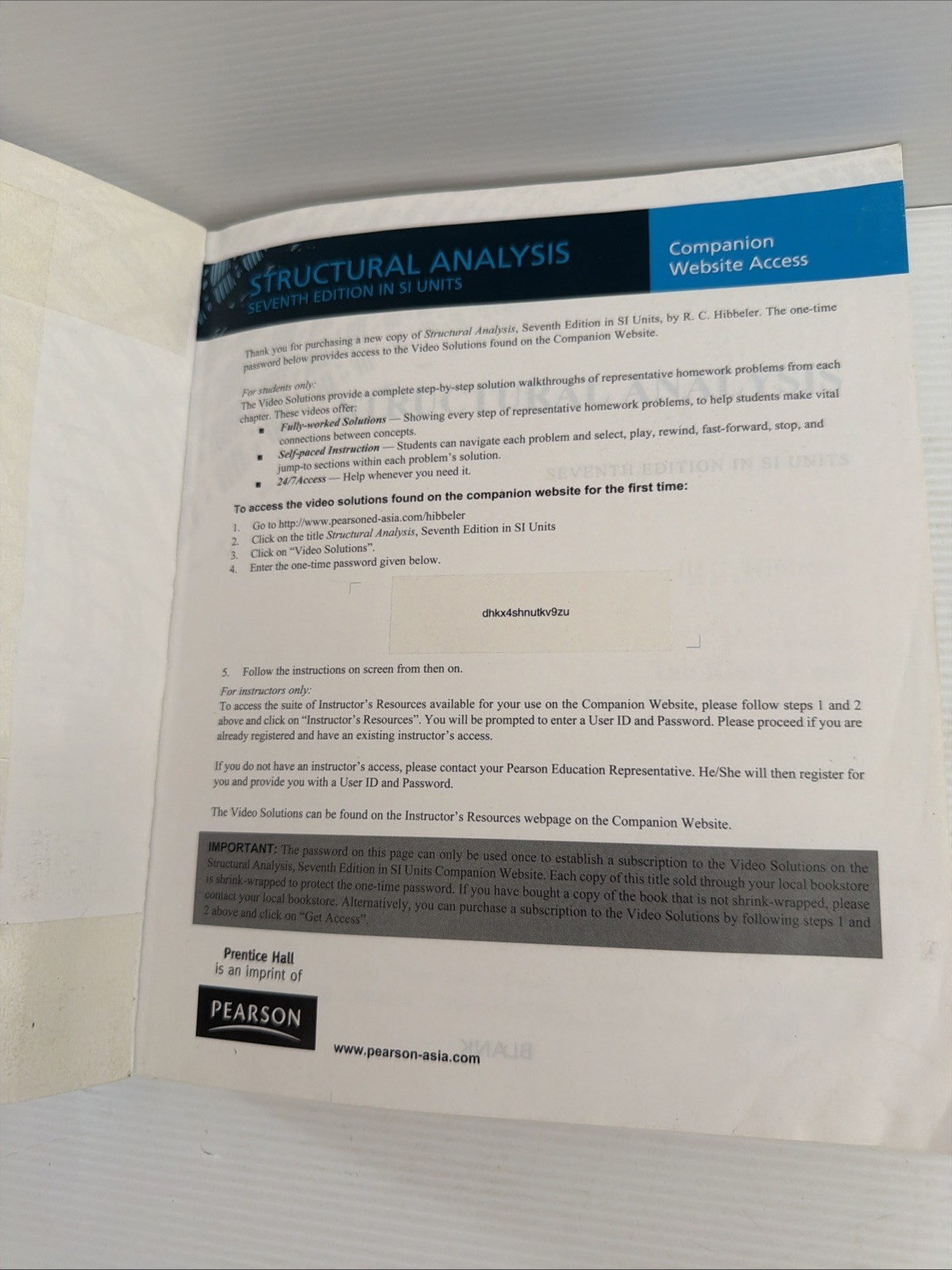 STRUCTURAL ANALYSIS r. C. Hibbeler seventh edition