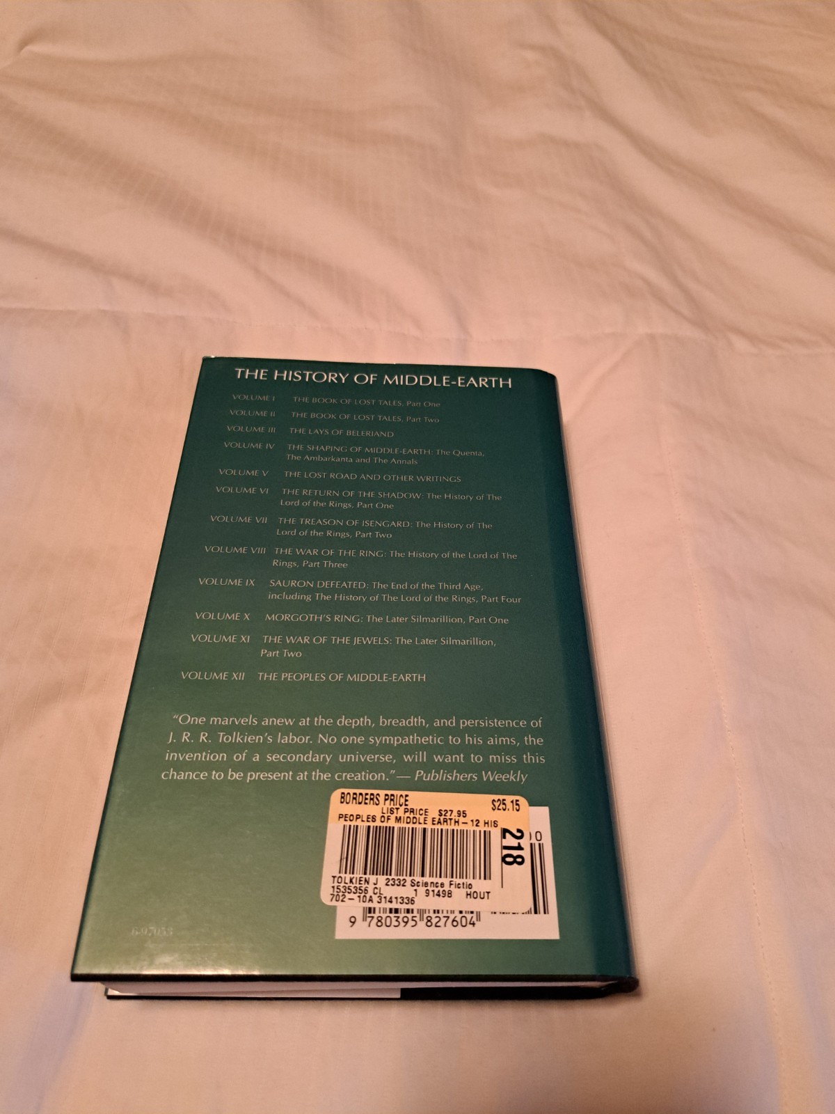 The History of Middle-earth – Complete 12 Volume Hardcover Set – Tolkien (H.M.)