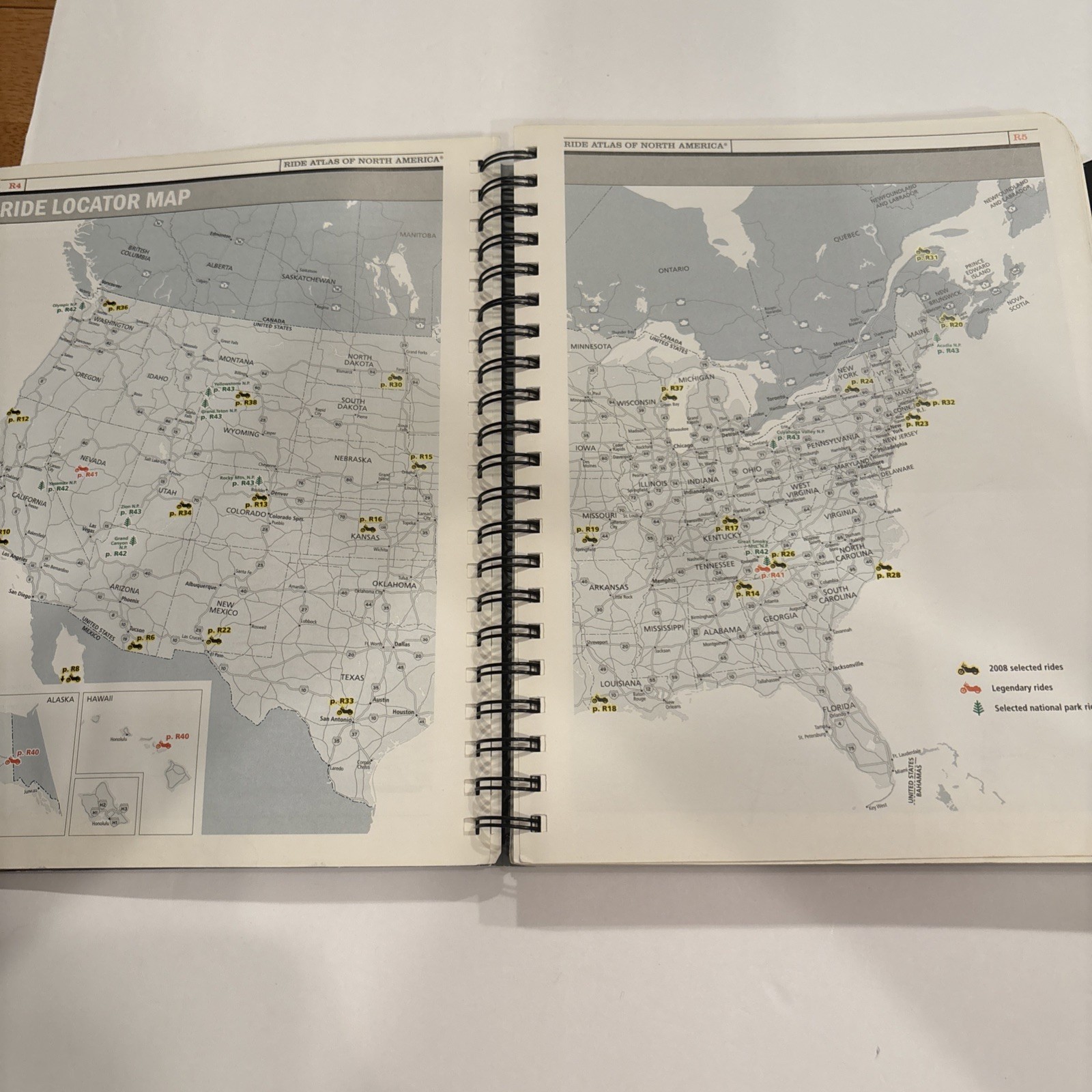Rand McNally Harley Davidson Ride Atlas of North America The Anniversary Ed 2008
